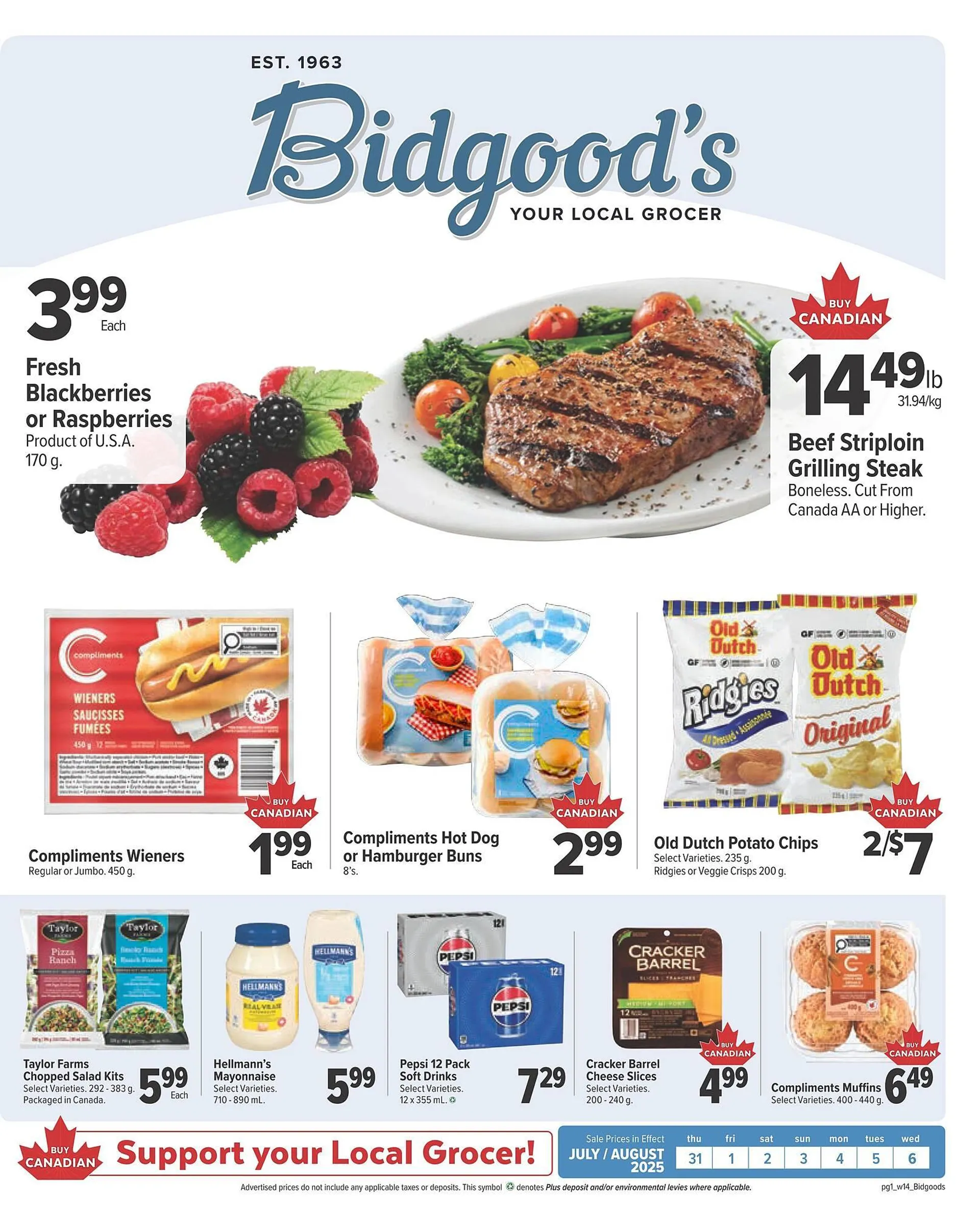 Bidgood's flyer from July 31 to August 6 2025 - flyer page 1