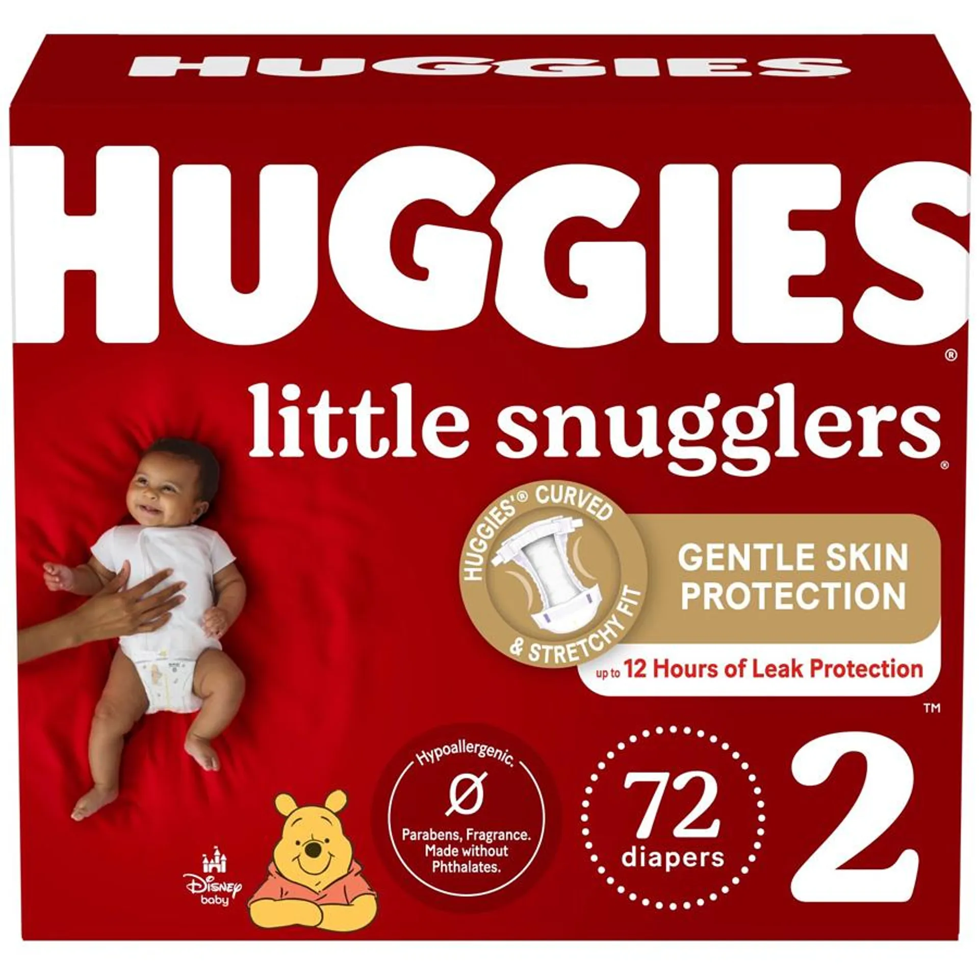 Little Snugglers Baby Diapers, Size 2 (12-18 lbs), 72 Ct