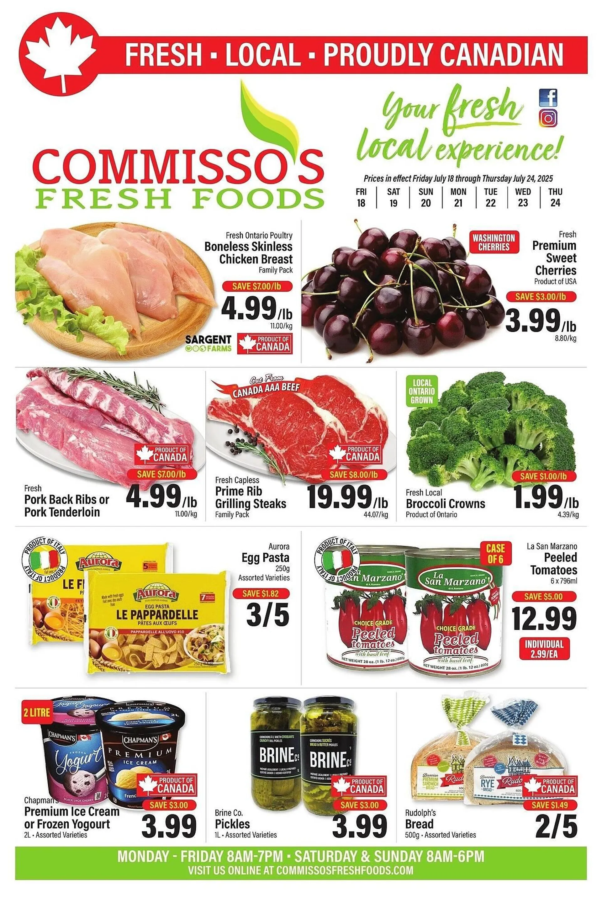 Commisso's Fresh Foods flyer from July 18 to July 24 2025 - flyer page 1