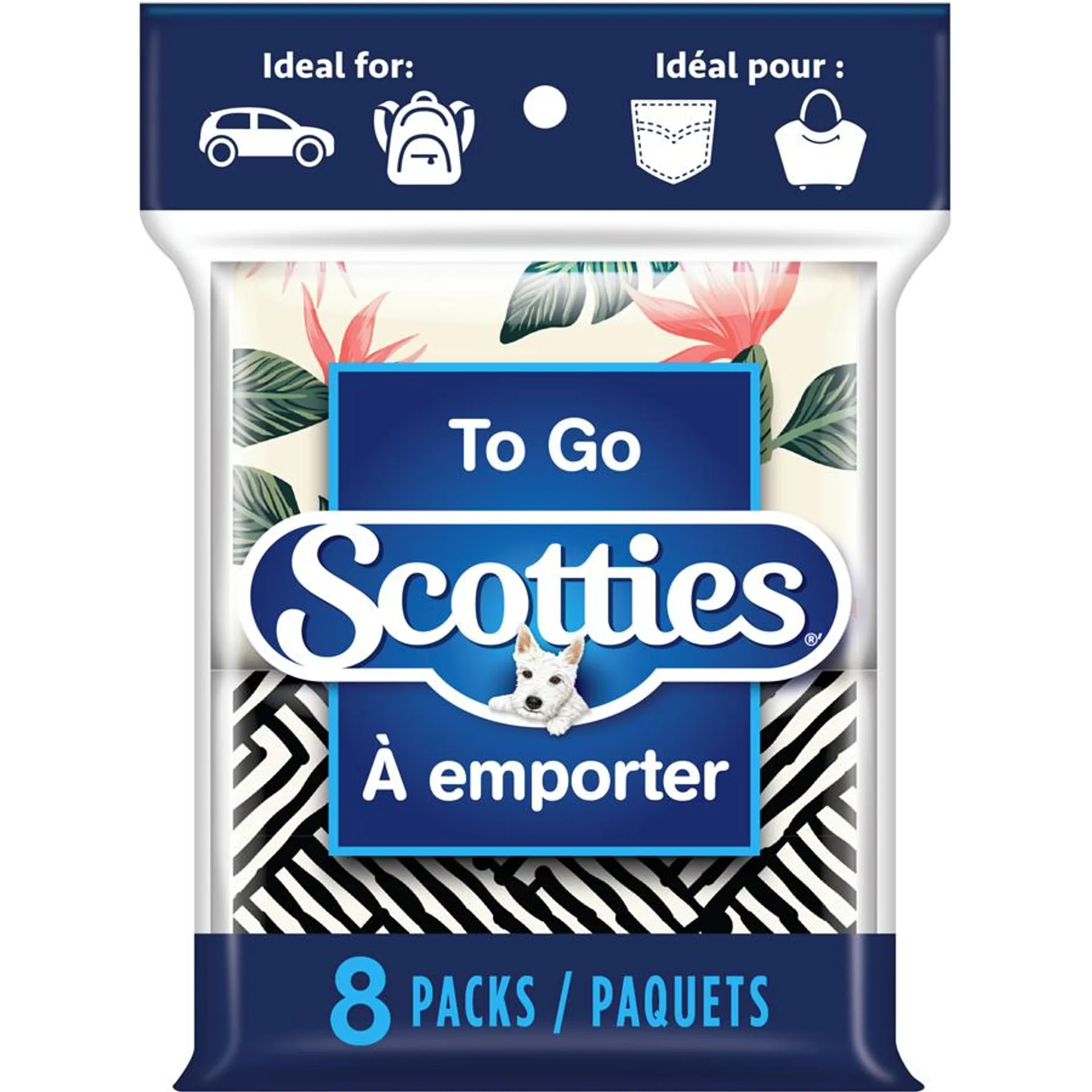 To Go 3 Ply White Tissues Per Mini Pack