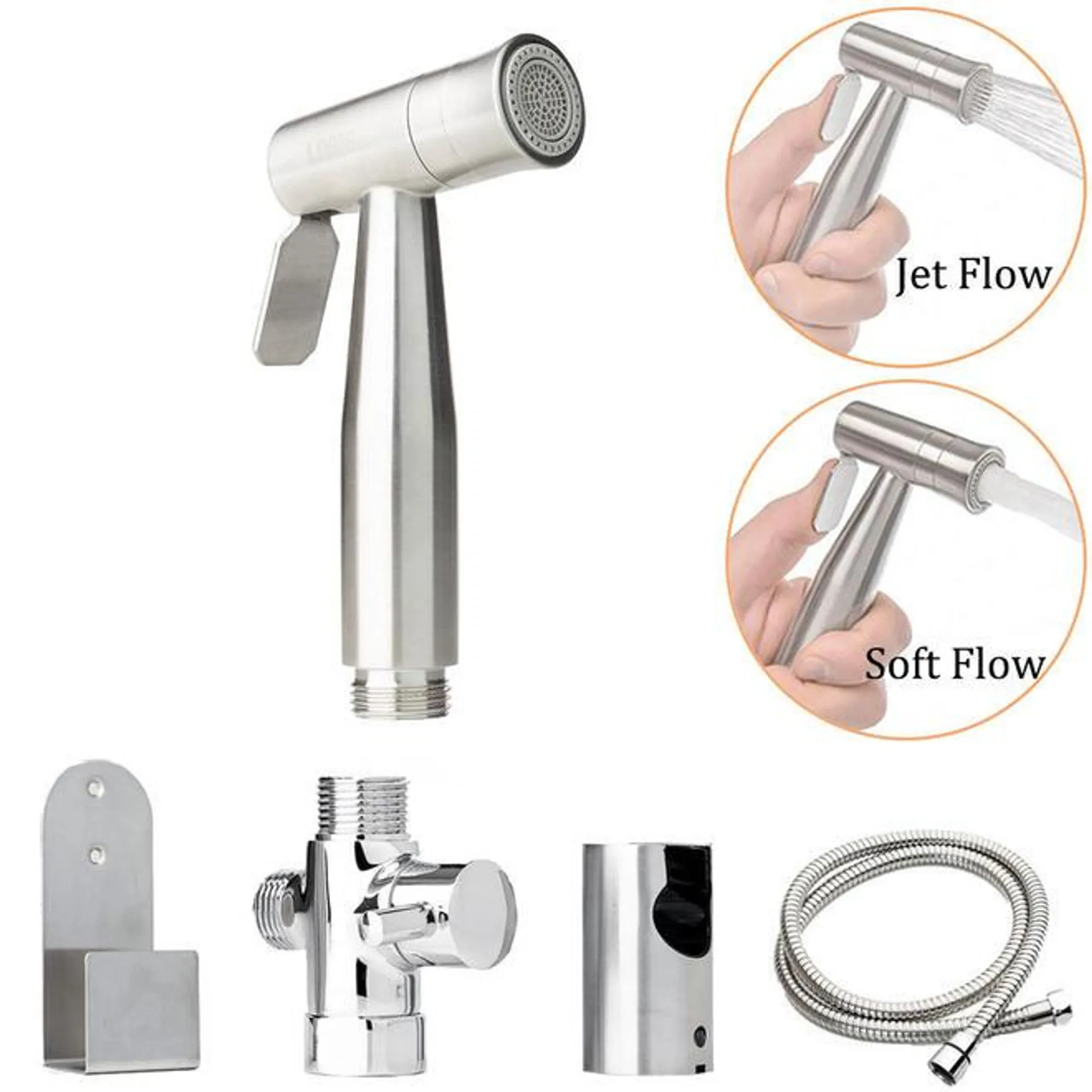 Luxury Hand Held Bidet Multi-Purpose Sprayer Stainless Steel - LIVINGbasics®