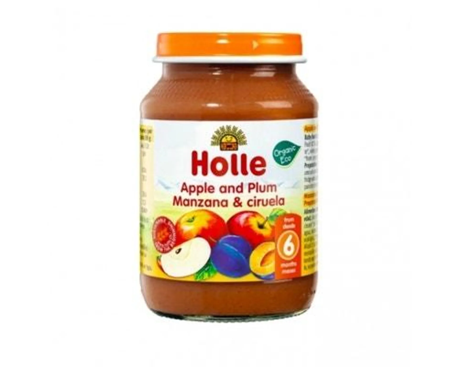 Holle Organic Baby Food Jar Apple and Plum 190g