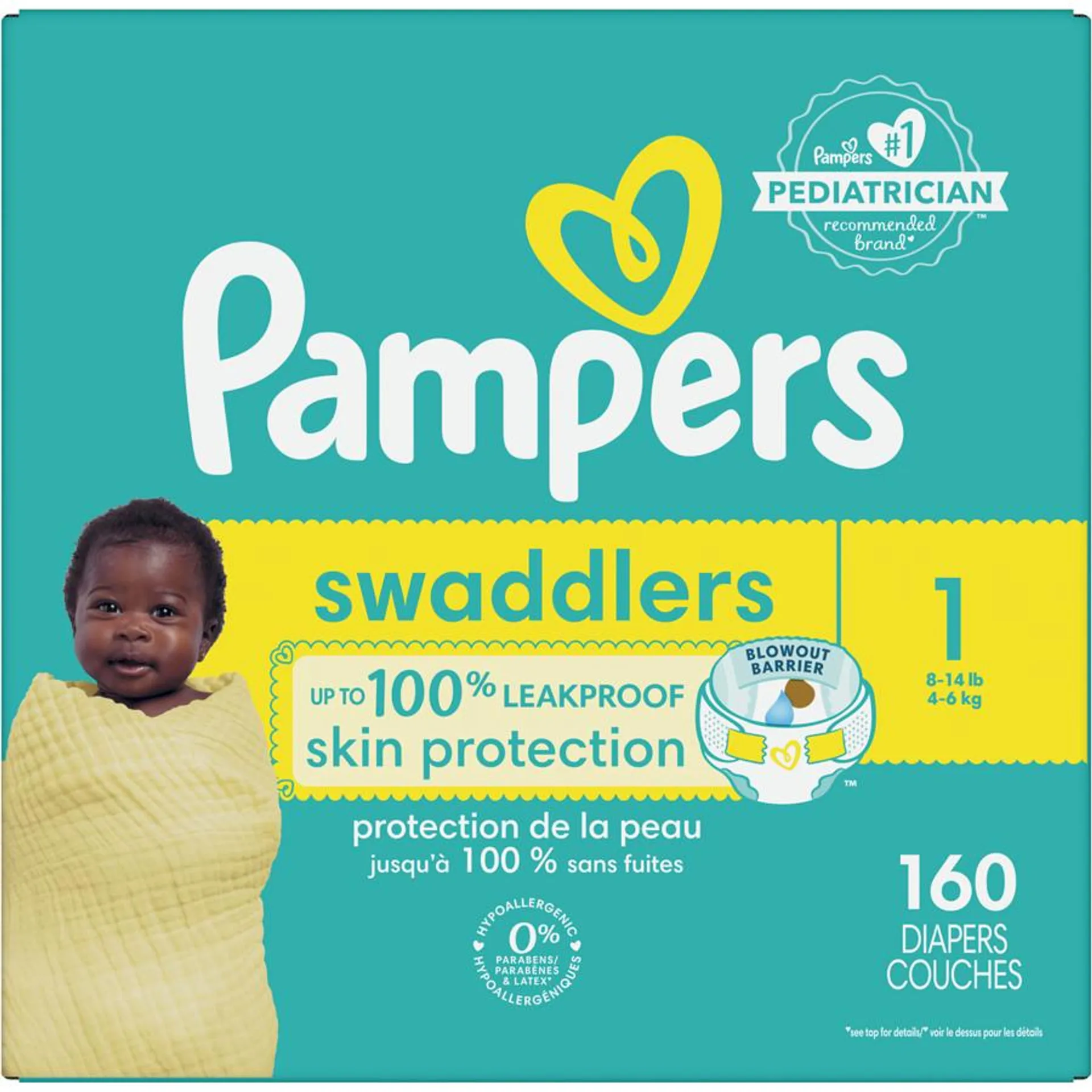 Swaddlers Newborn Diapers Size 1 160 Count