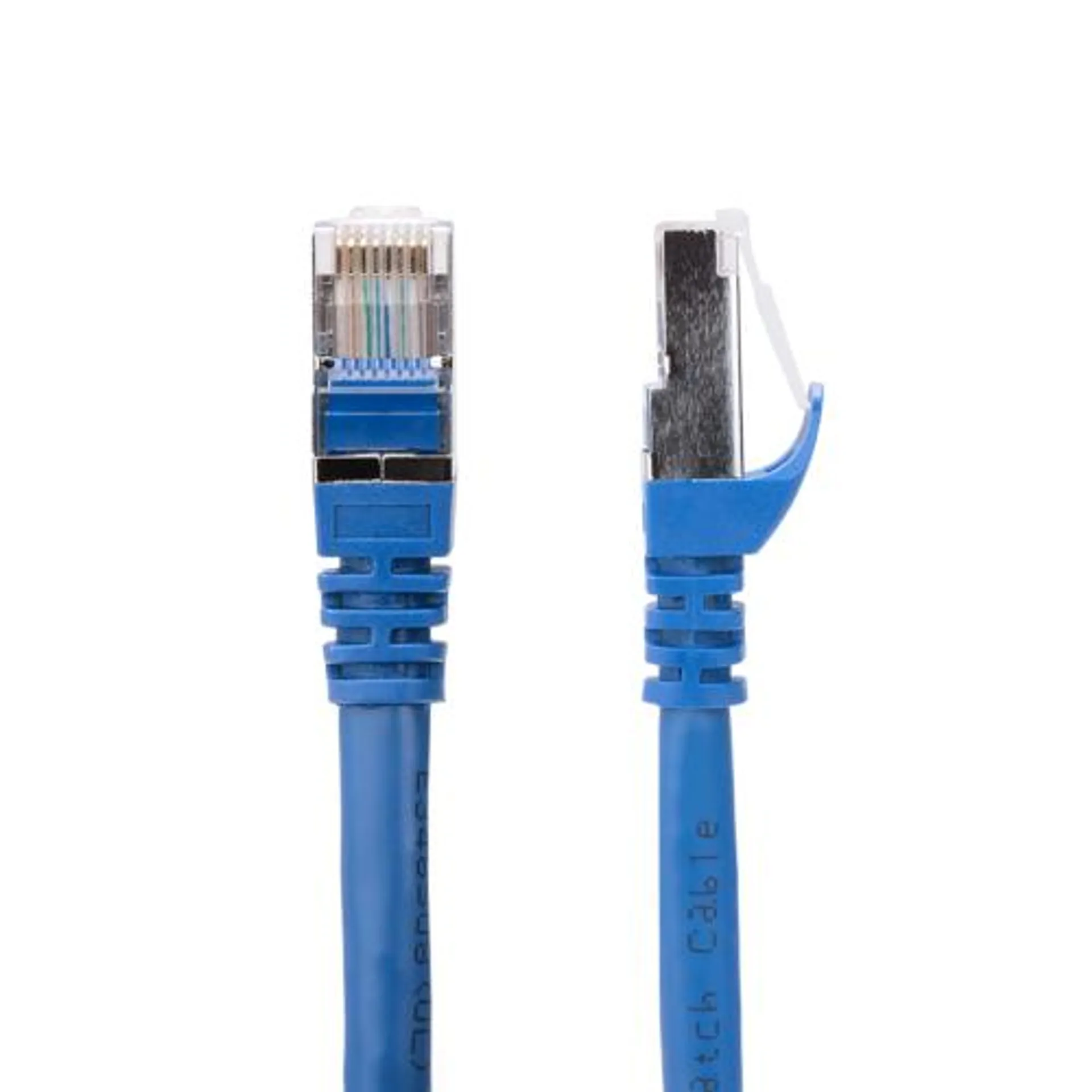 Cat6a SSTP 26AWG 10GB Molded Network Ethernet Patch Cable - Blue - 5ft