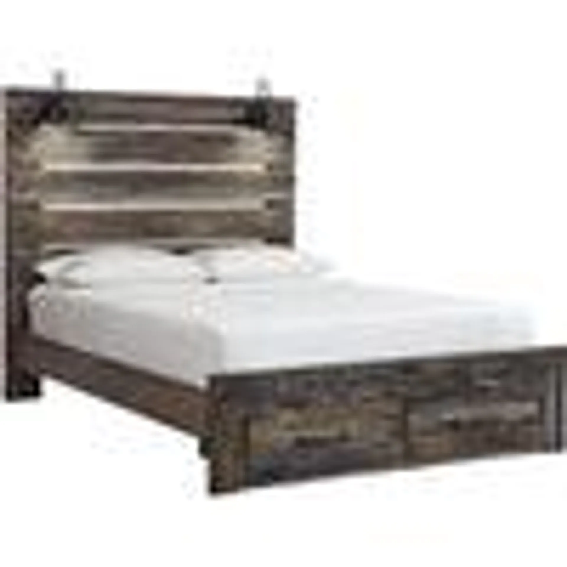 Drystan Panel Bed with Footboard Storage - Multi