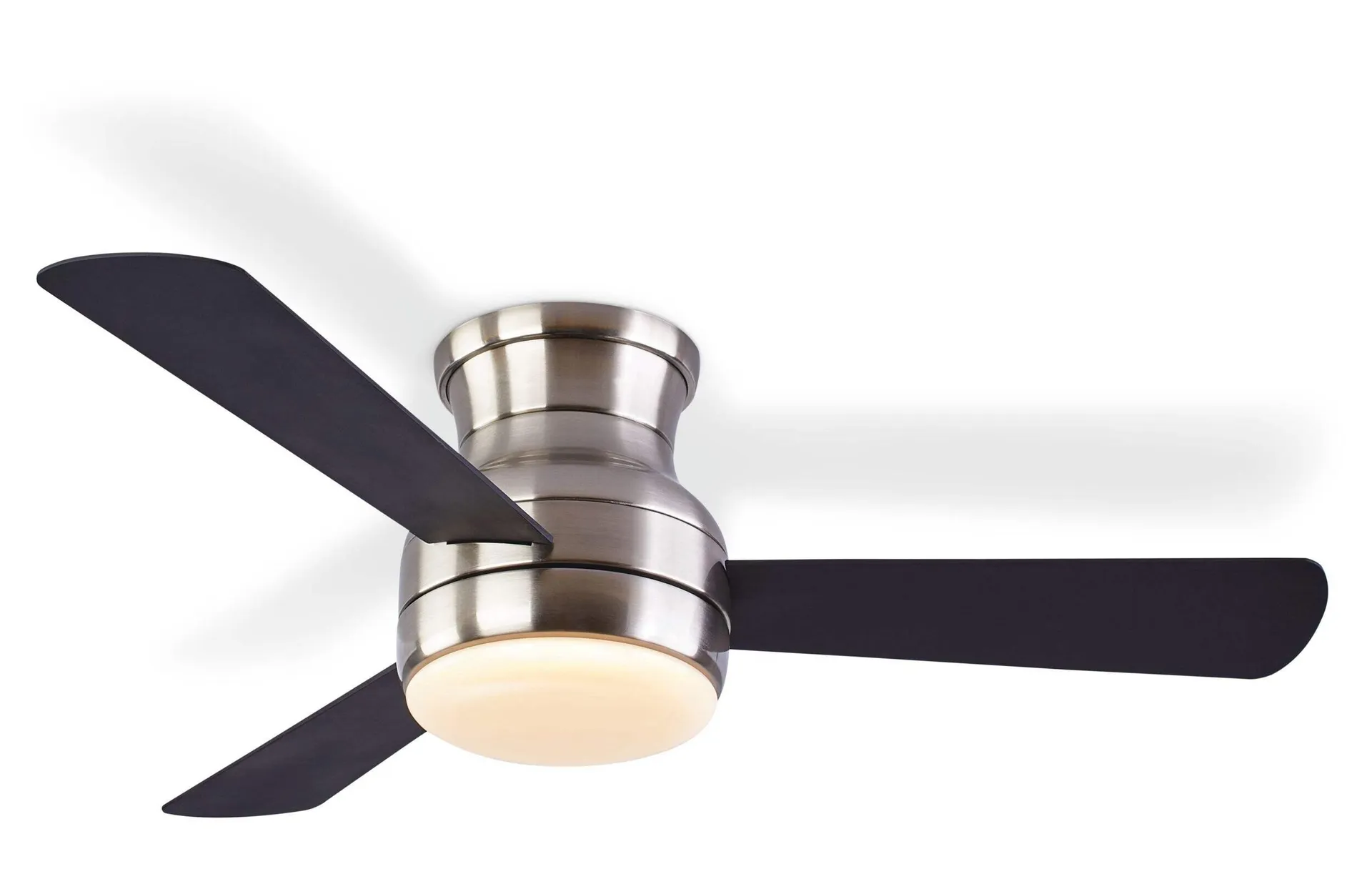 NOMA Hayden 3-Reversible Blade 6-Speed Ceiling Fan with Dimmable LED & Remote, 44-in, Brushed Nickel