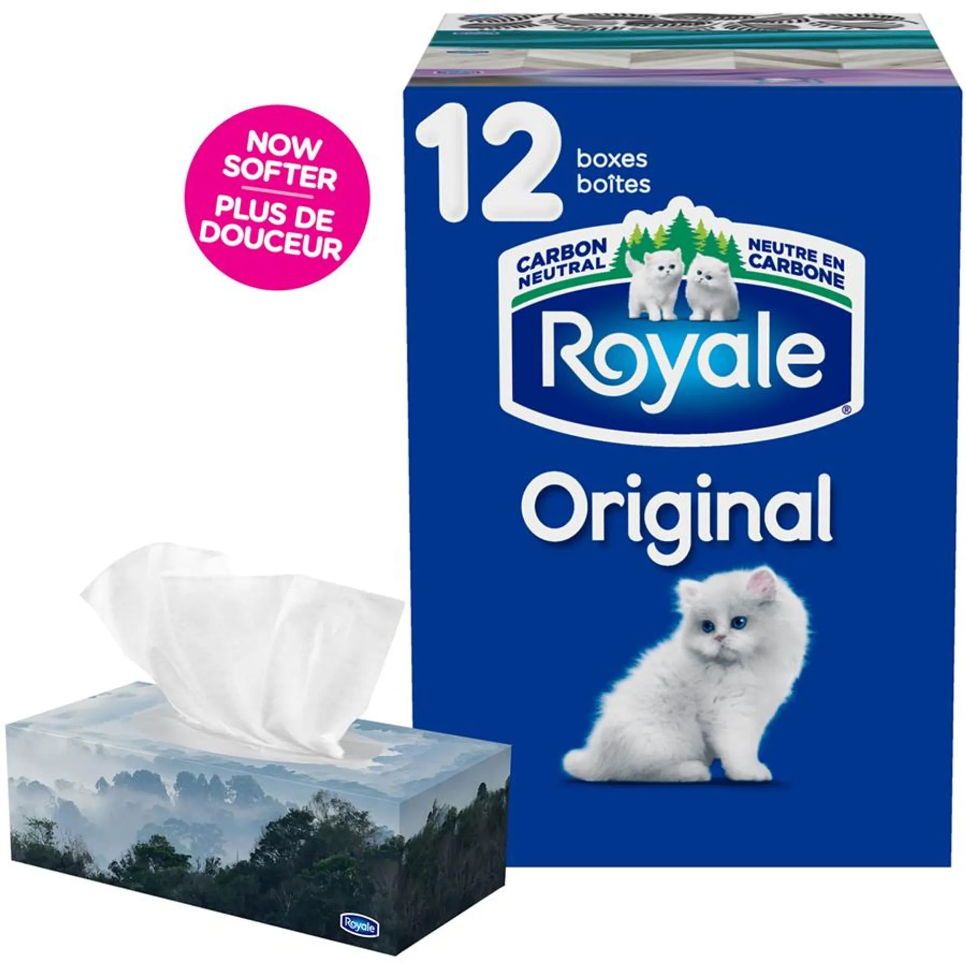 Original 2 Ply Facial Tissue, 12 Tissue Boxes, 100 Tissues per box