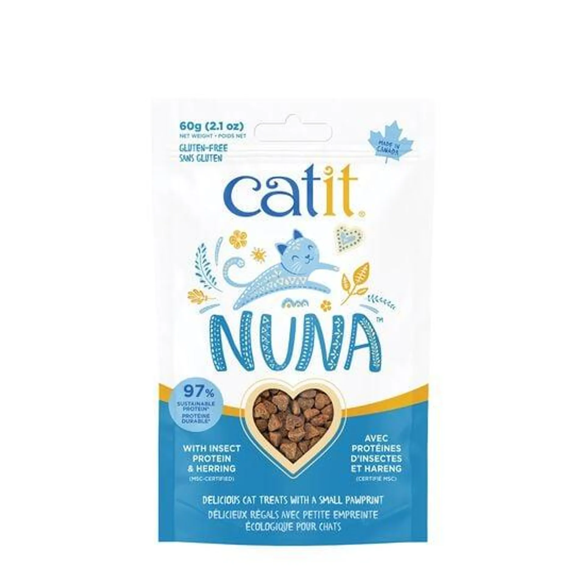 Nuna treats with insect protein medley & herring for cats