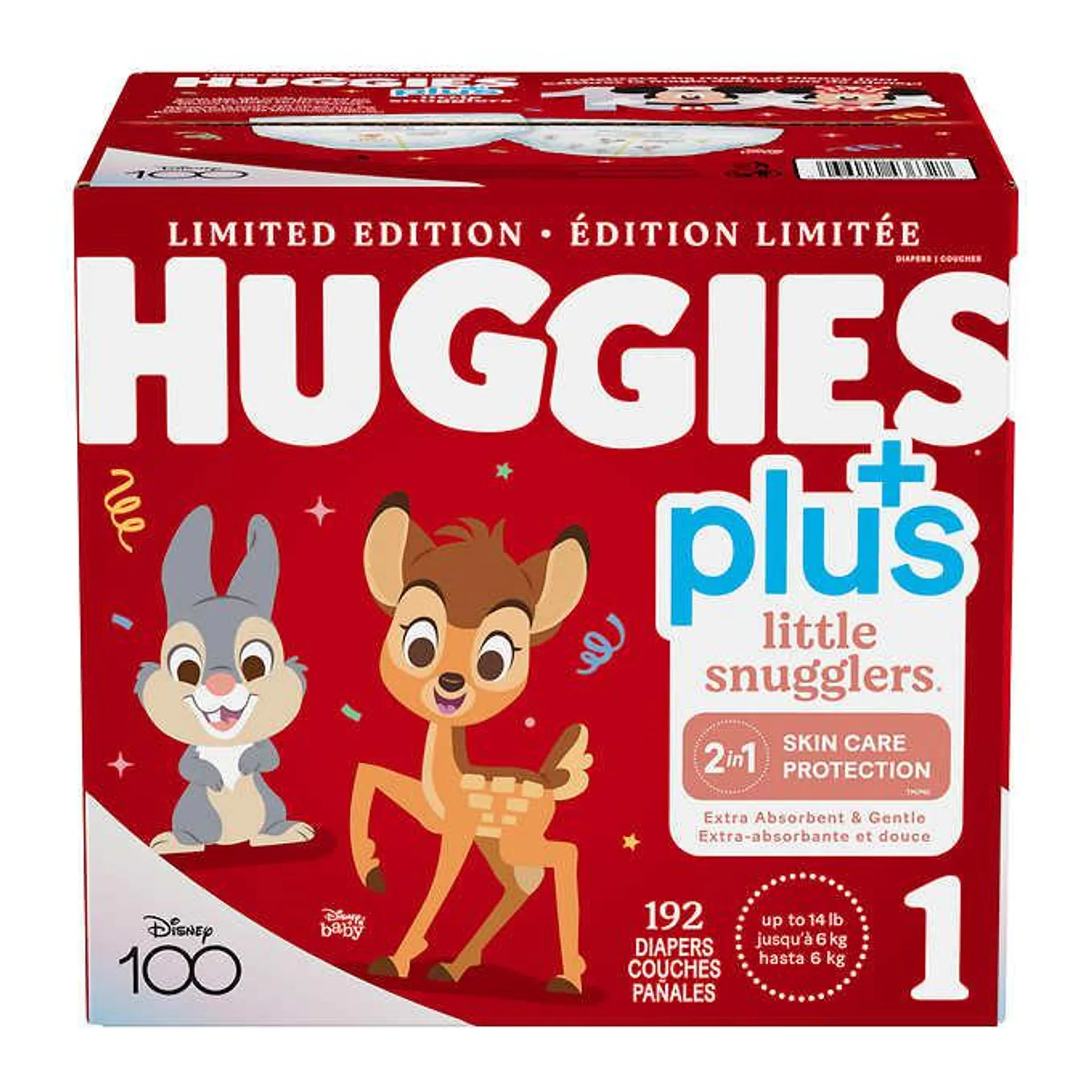 Huggies Little Snugglers Plus Diapers, Sizes 1 - 2