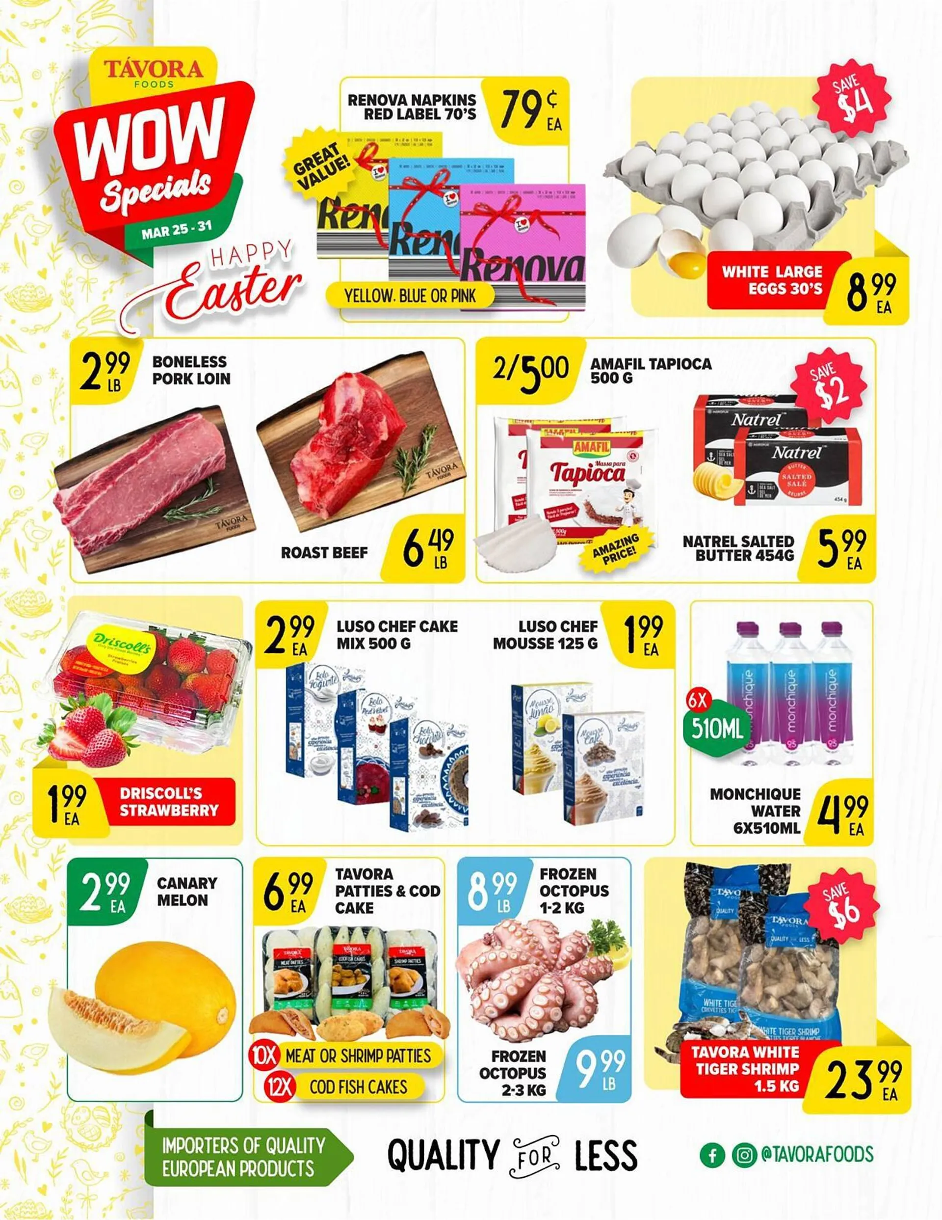 Tavora Foods flyer from March 25 to March 31 2024 - flyer page 1