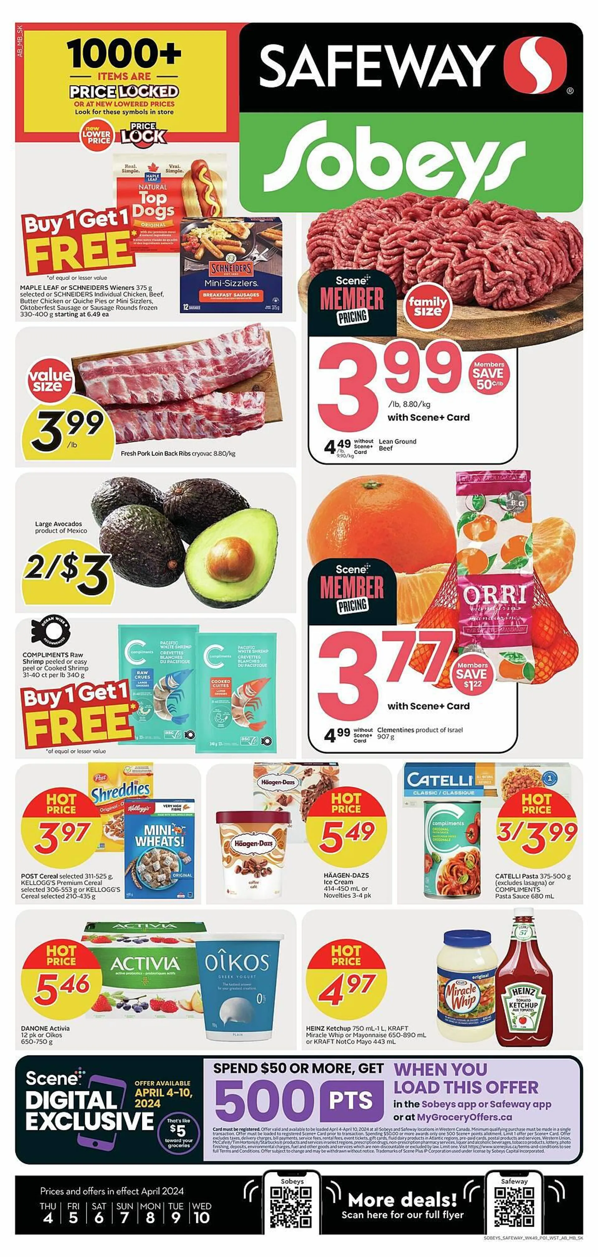 Safeway flyer from April 4 to April 11 2024 - flyer page 1