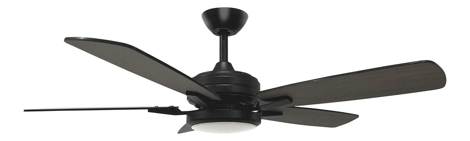 NOMA Ashton 5-Blade 3-Speed Ceiling Fan with LED Light Kit and Remote, Matte Black, 44-in