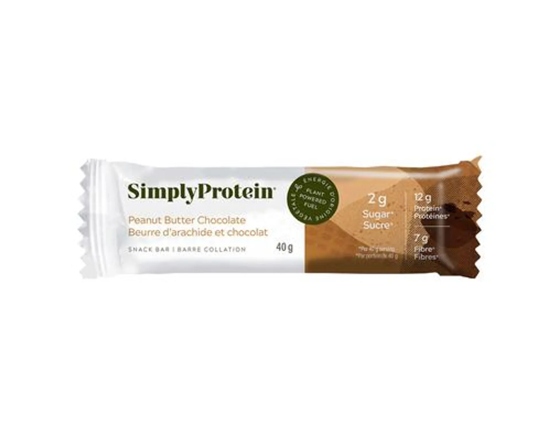 Simply Protein Plant Based Bar Peanut Butter Chocolate 40g X 12