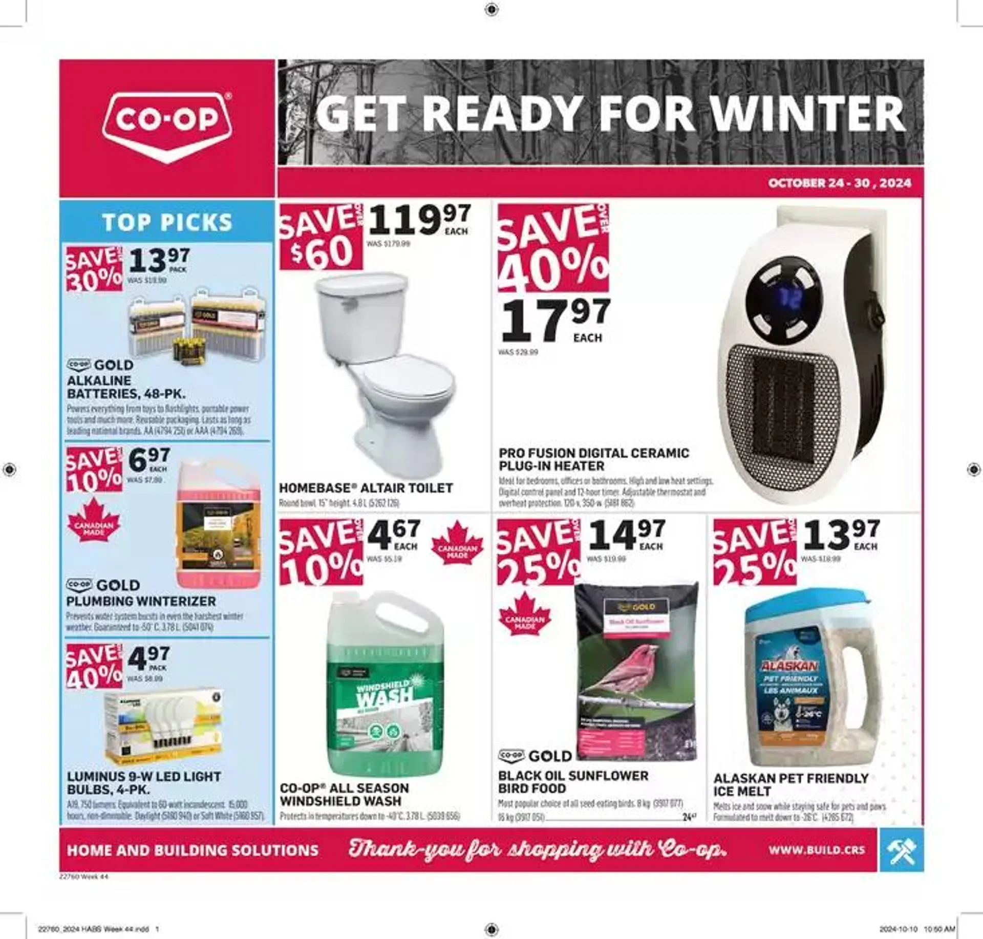 Great offer for bargain hunters from October 24 to October 30 2024 - flyer page 1