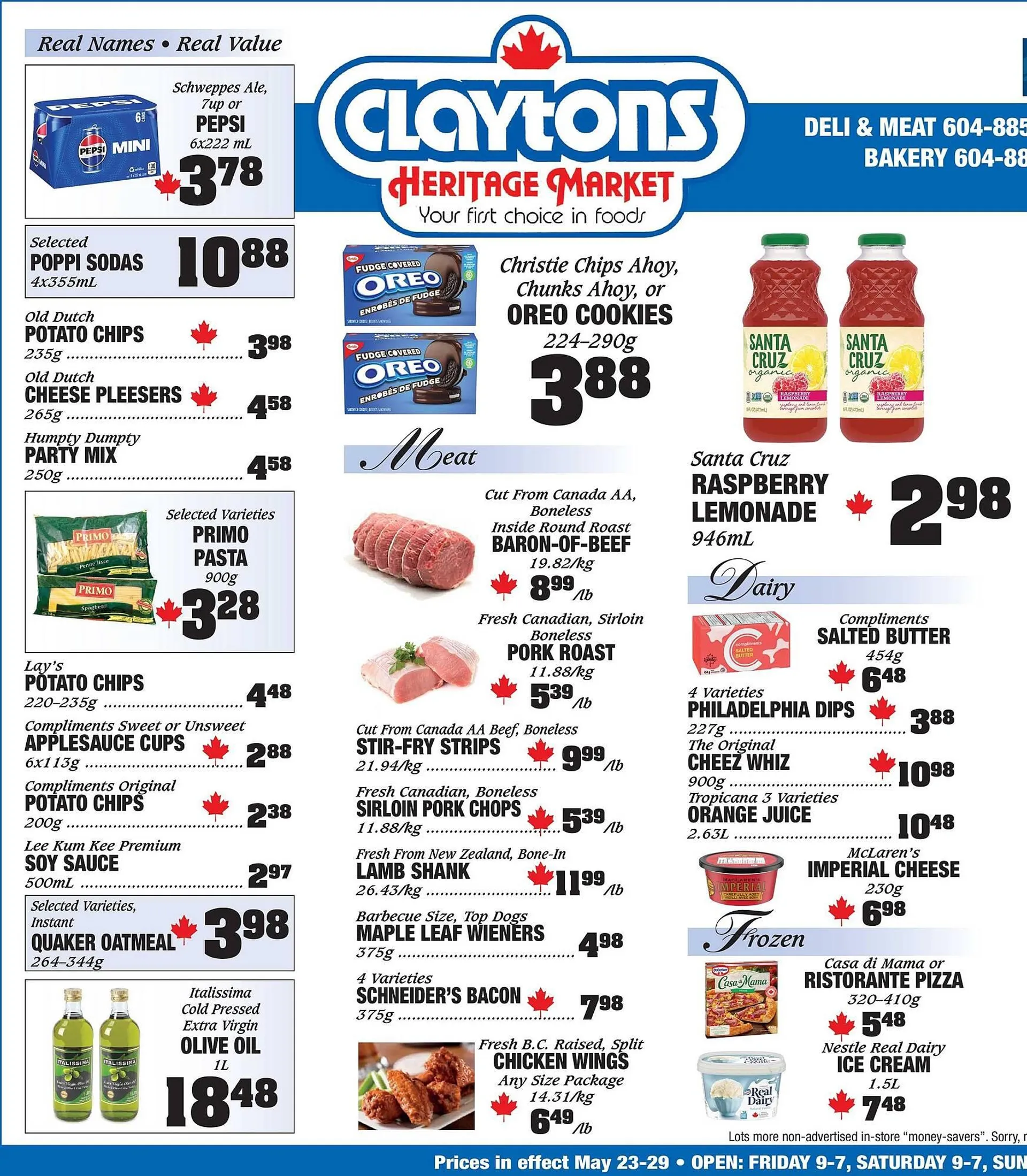 Claytons Heritage Market flyer from May 23 to May 29 2025 - flyer page 1