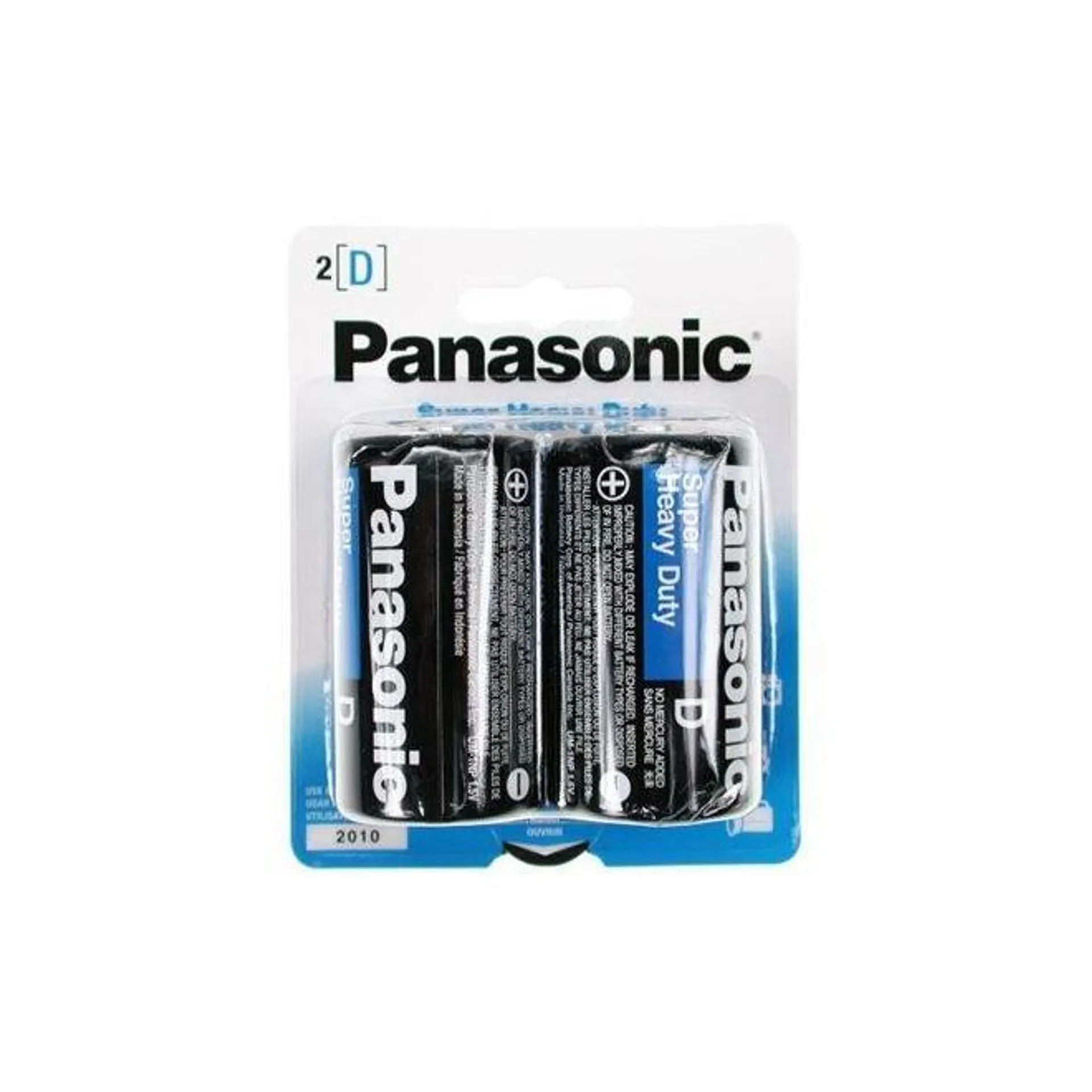 HEAVY-DUTY "D" BATTERIES - PANASONIC® - 2/PACK