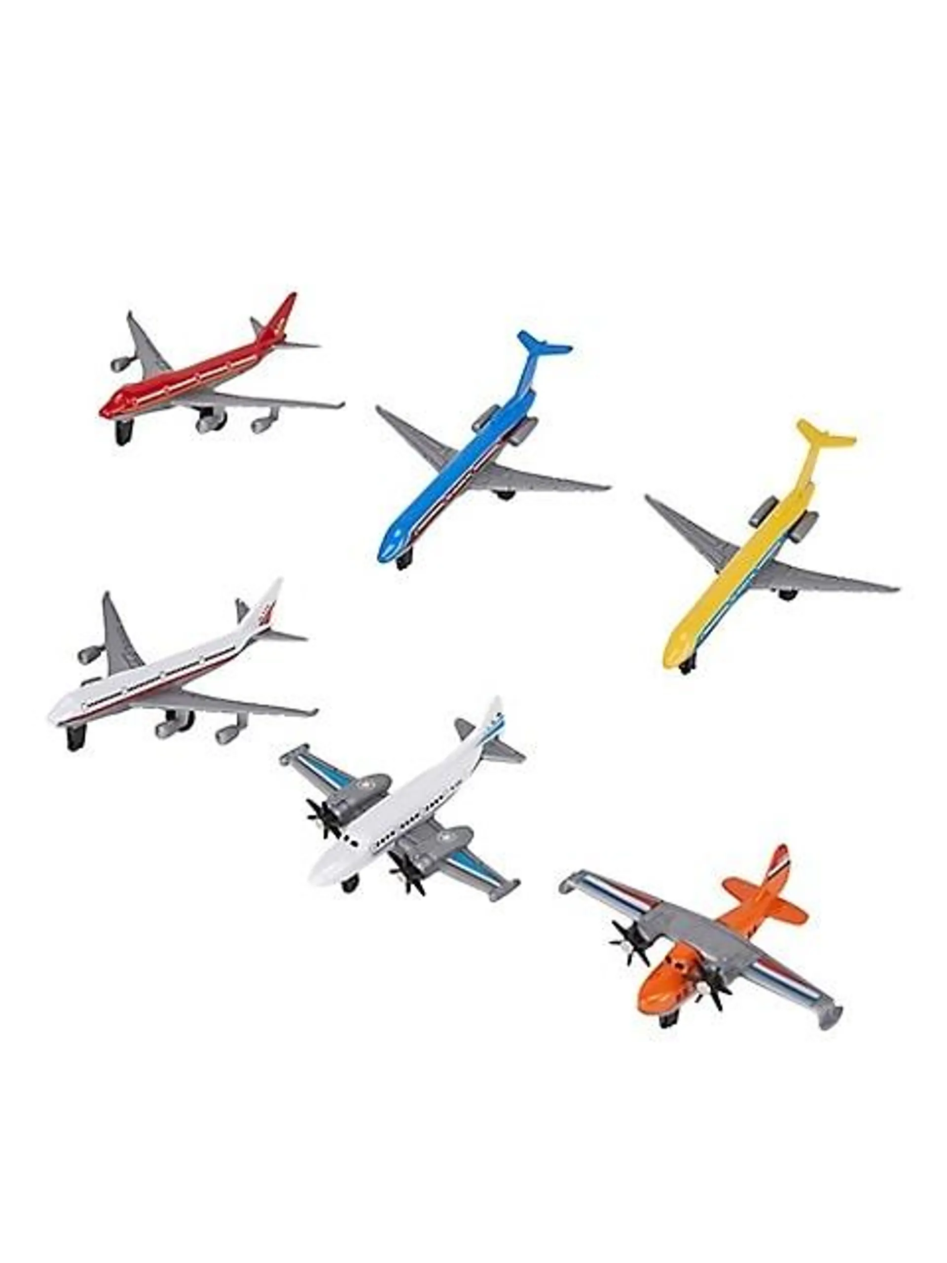 6-Pack Die-Cast Planes Set