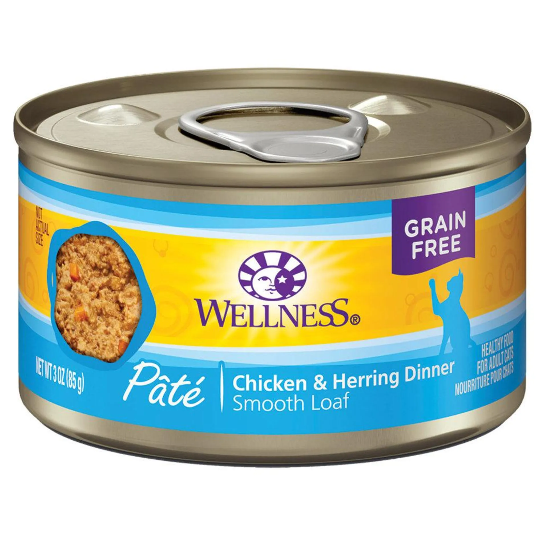 Wellness, Canned Cat Food, Complete Health, Chicken & Herring