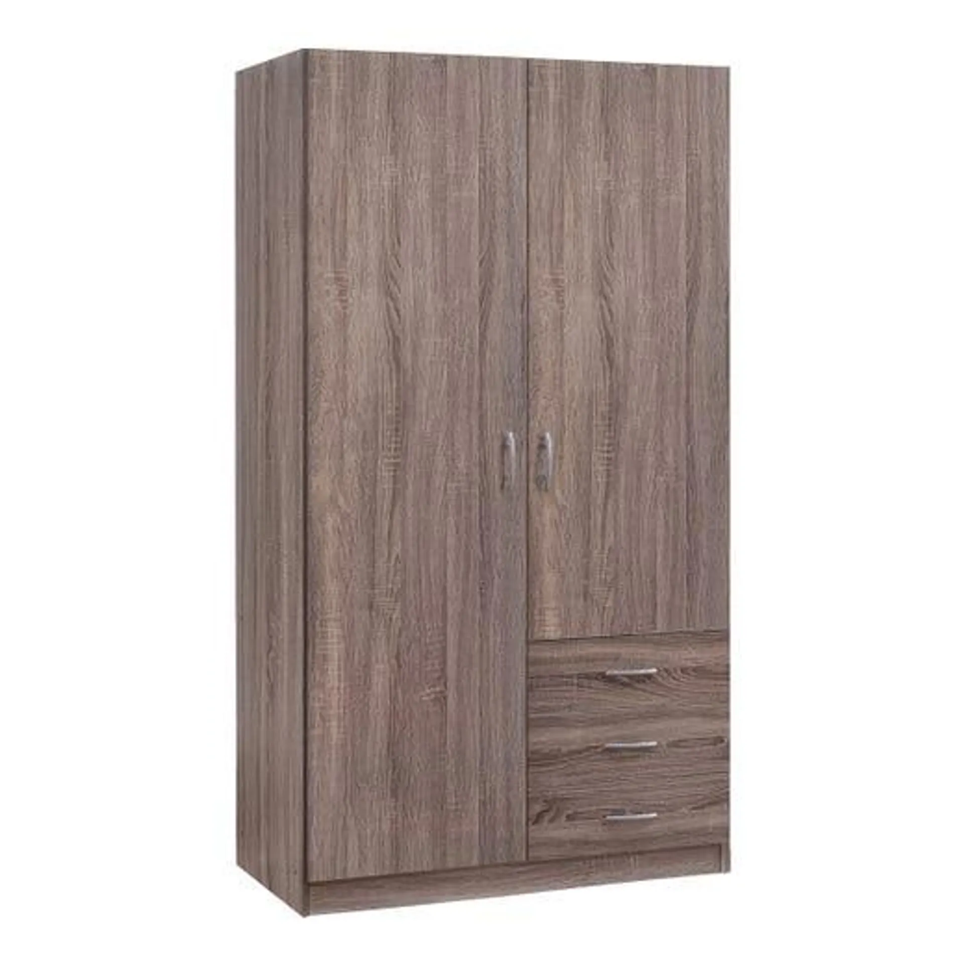 2 Door + 3 Drawer Wardrobe