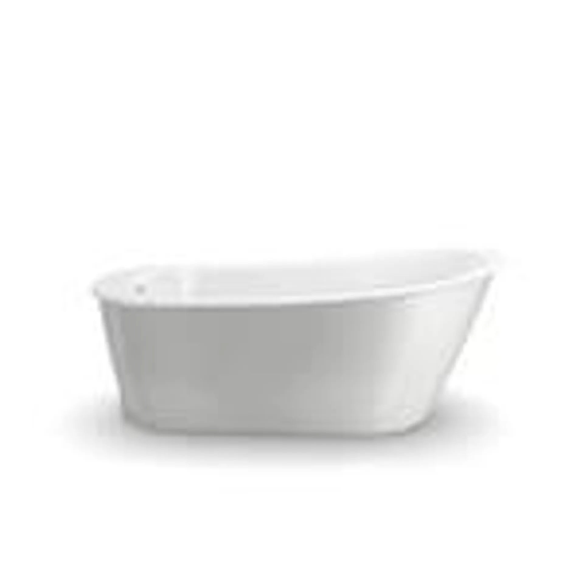 Sax 60 in. L x 32 in. W x 25 in. H 2-Piece Oval AcrylX Applied Acrylic Freestanding Bathtub, End Drain, in Sterling Silver with 14 inch Soaking Depth