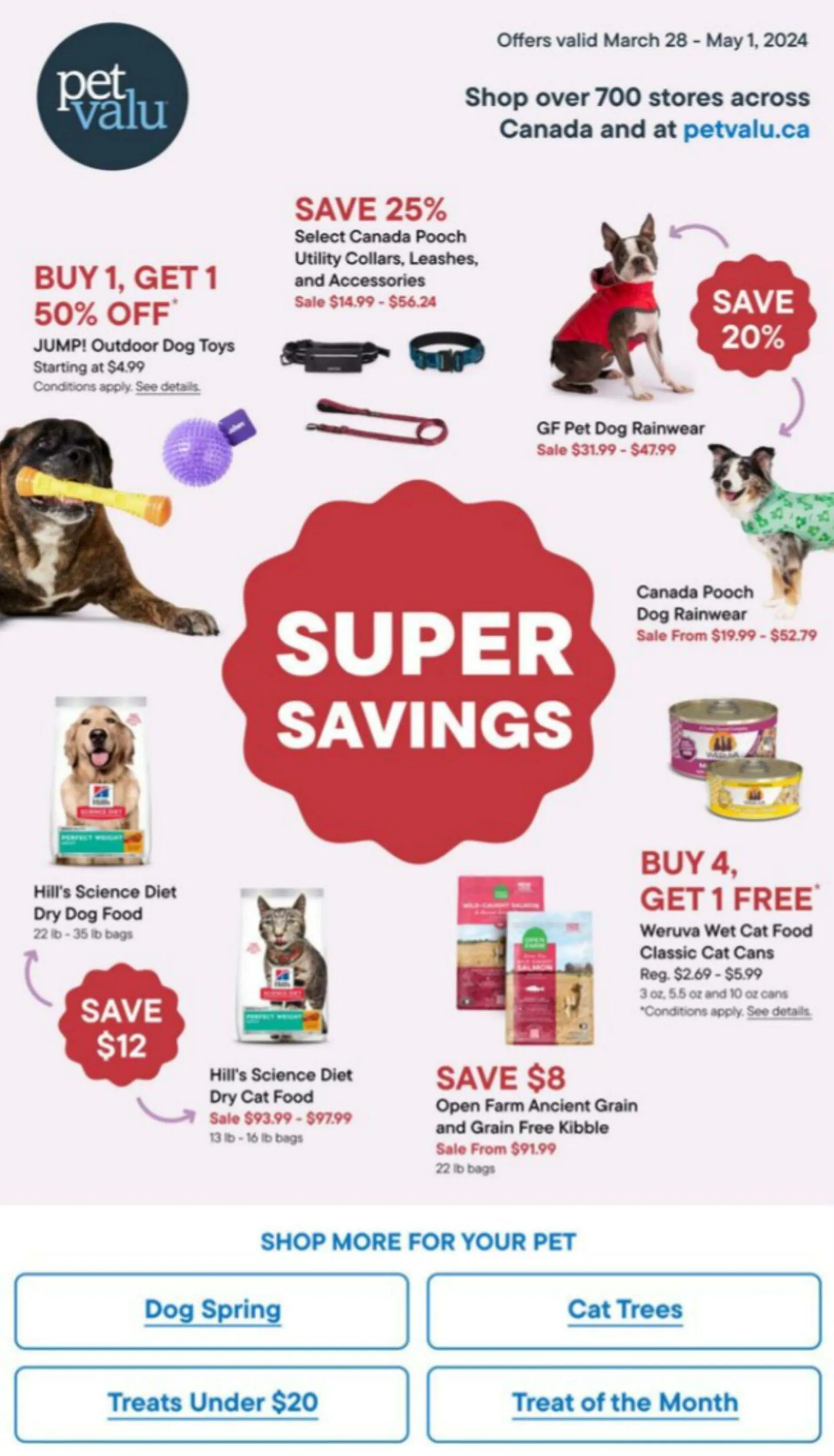 Pet Valu Current flyer from March 28 to May 1 2024 - flyer page 1