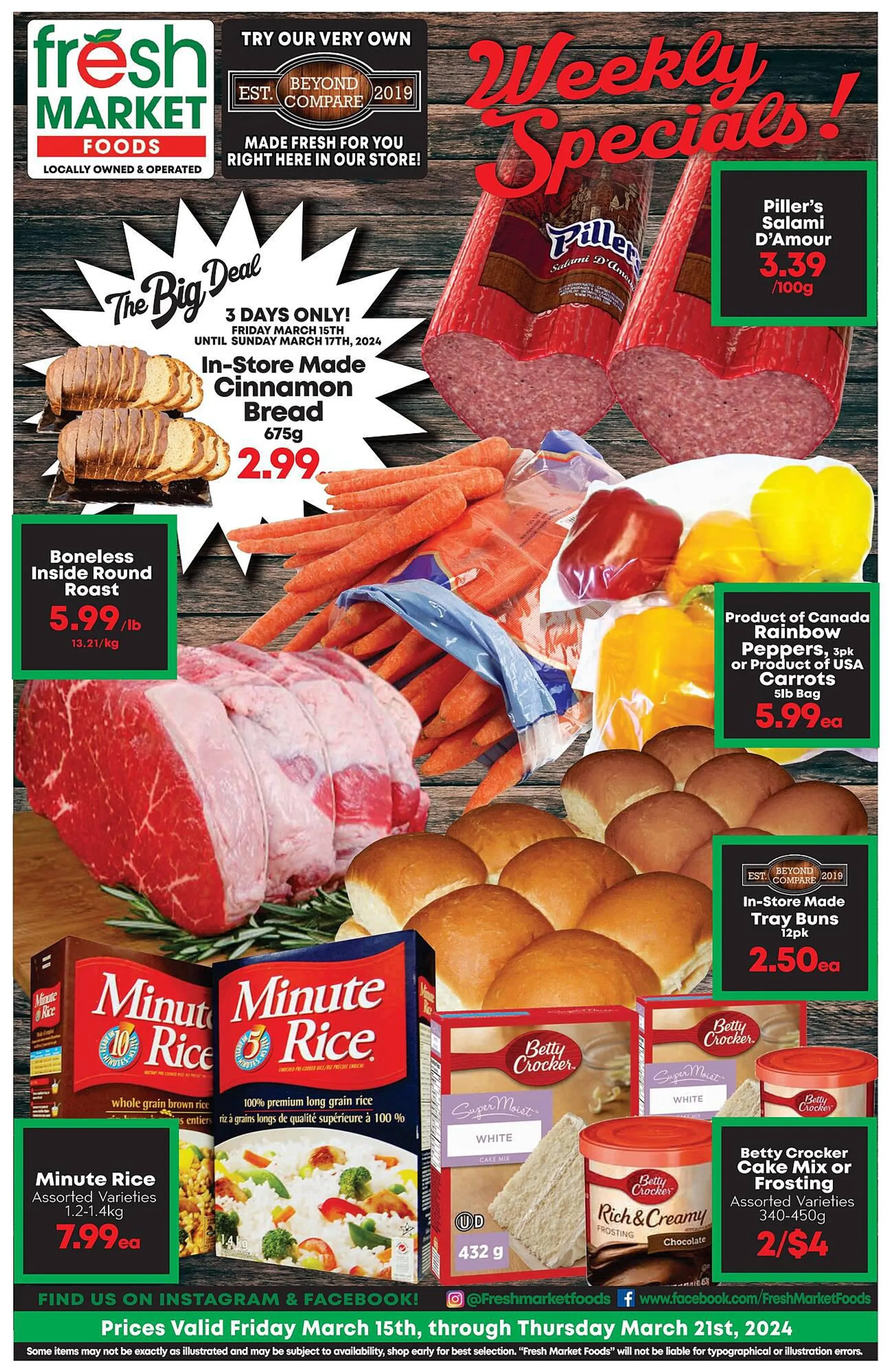 Fresh Market Foods flyer from March 15 to March 21 2024 - flyer page 1