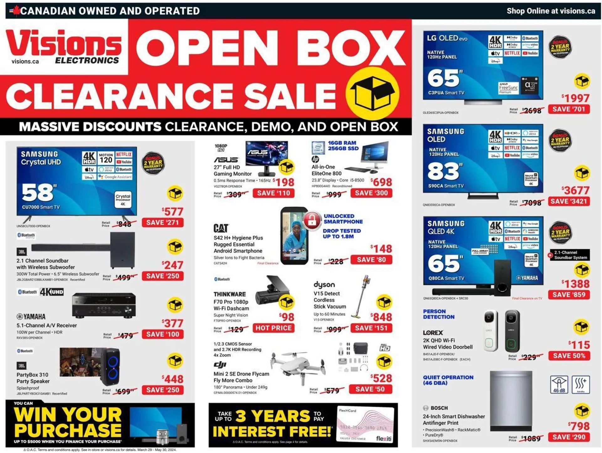 Visions Electronics flyer from April 5 to April 11 2024 - flyer page 1