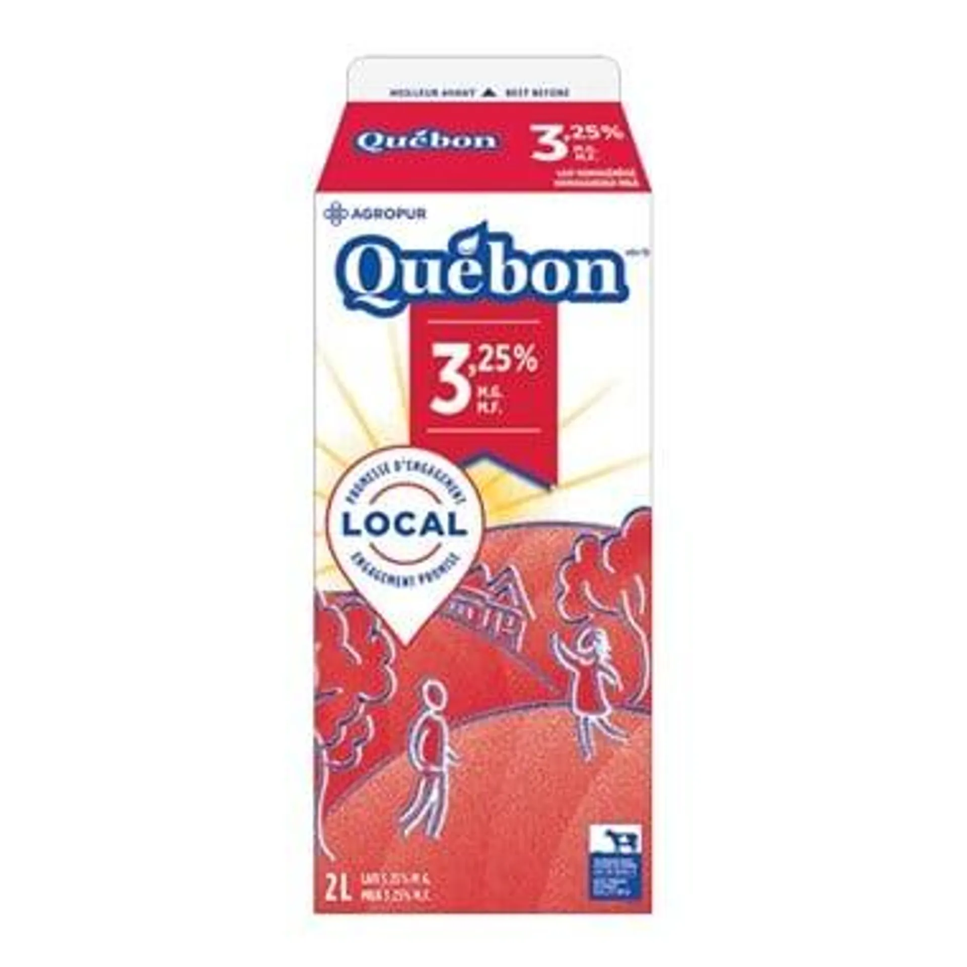 Lait 3,25% 2 L