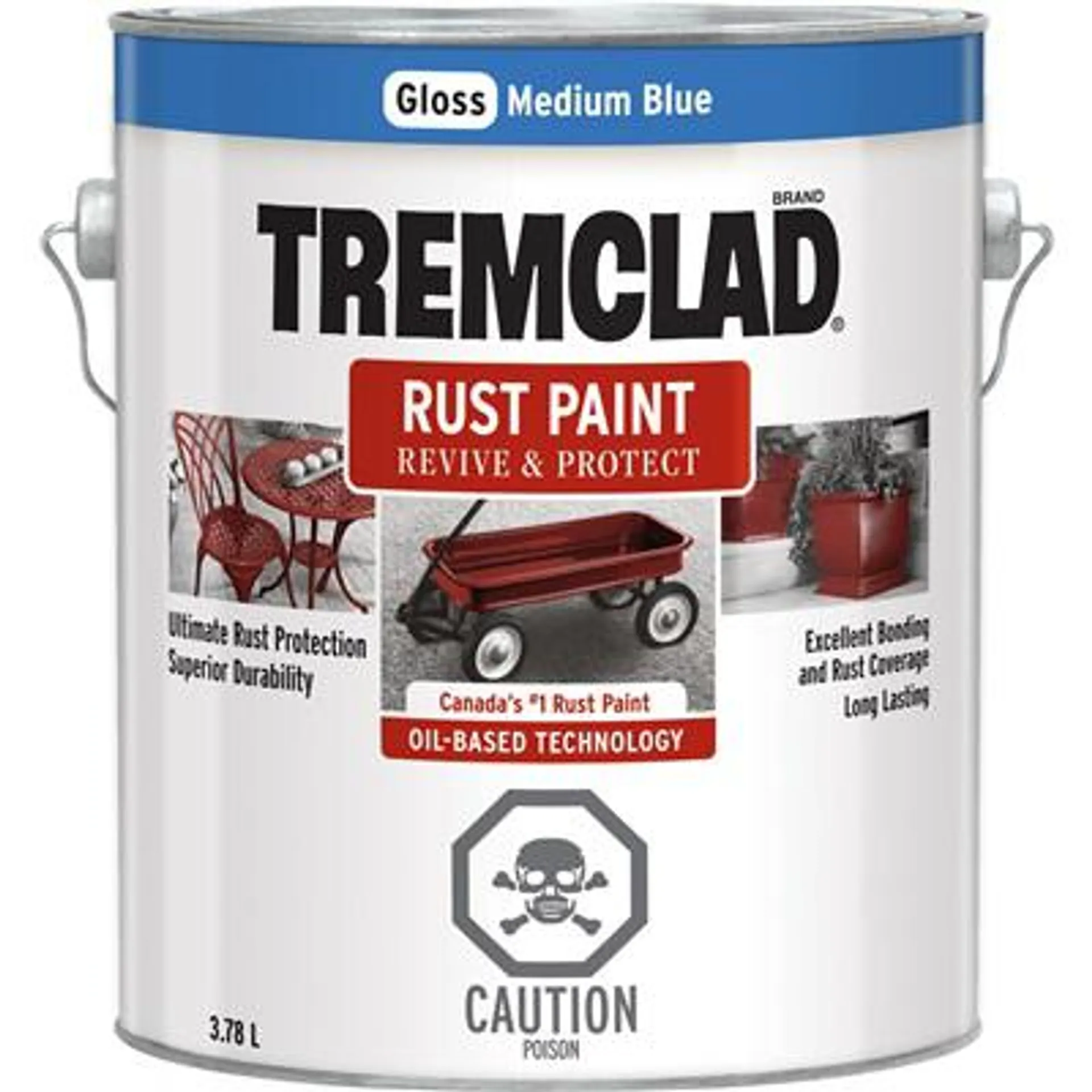 Tremclad Rust Paint Medium Blue 3.78L