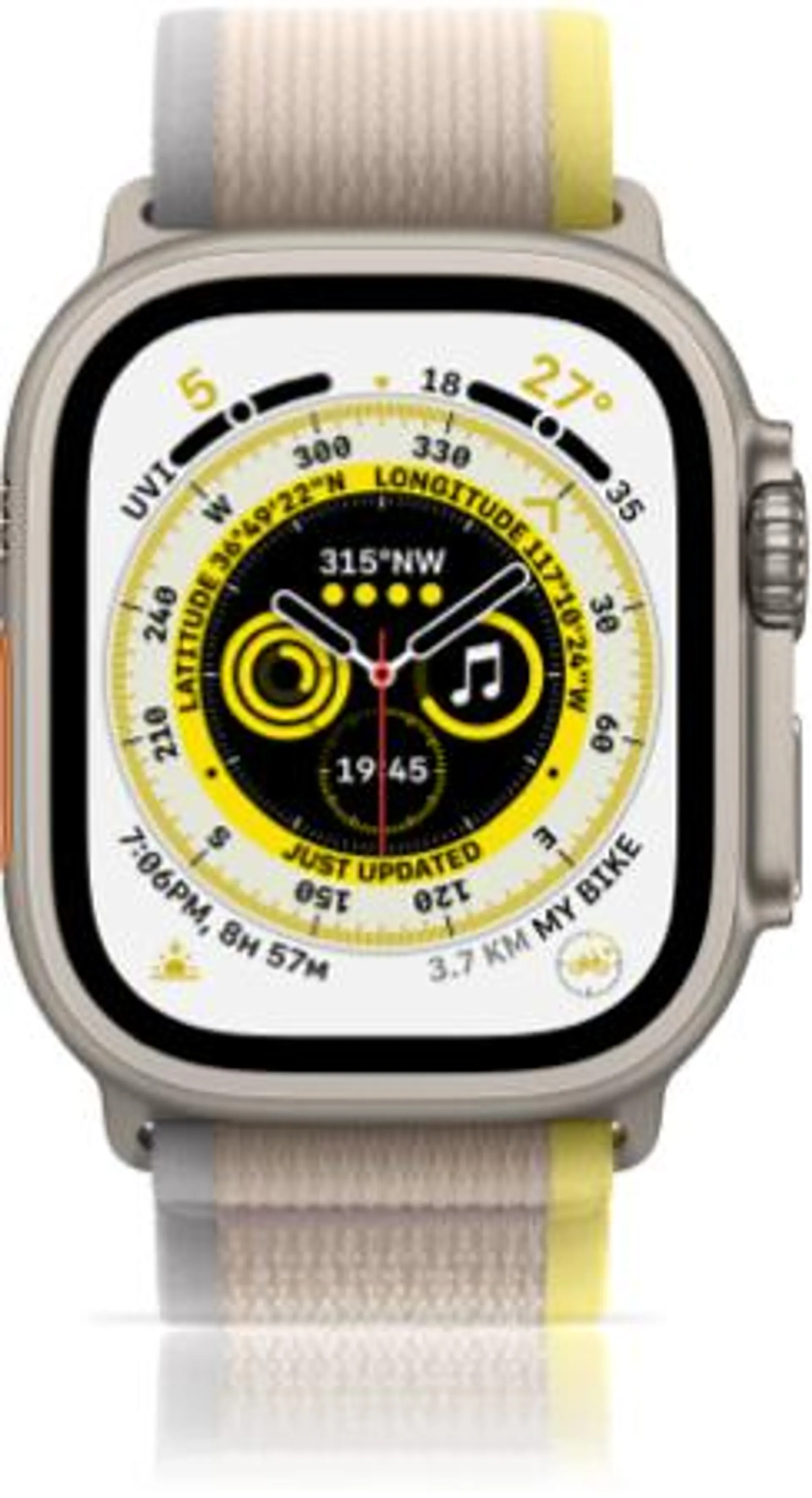 Apple Watch Ultra Yellow/Beige Trail Loop (S/M)