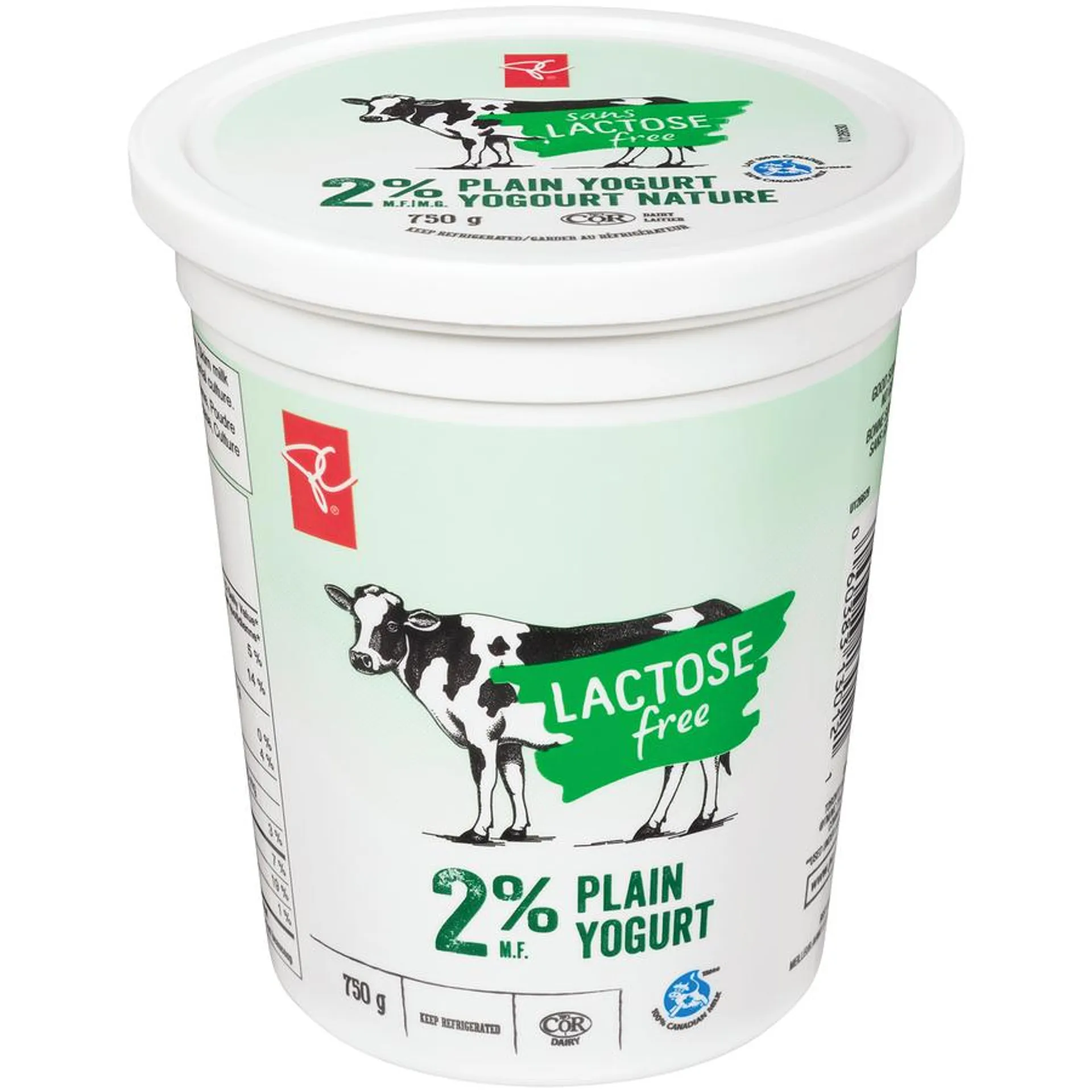 Lactose Free Plain 2% M.F. Yogurt