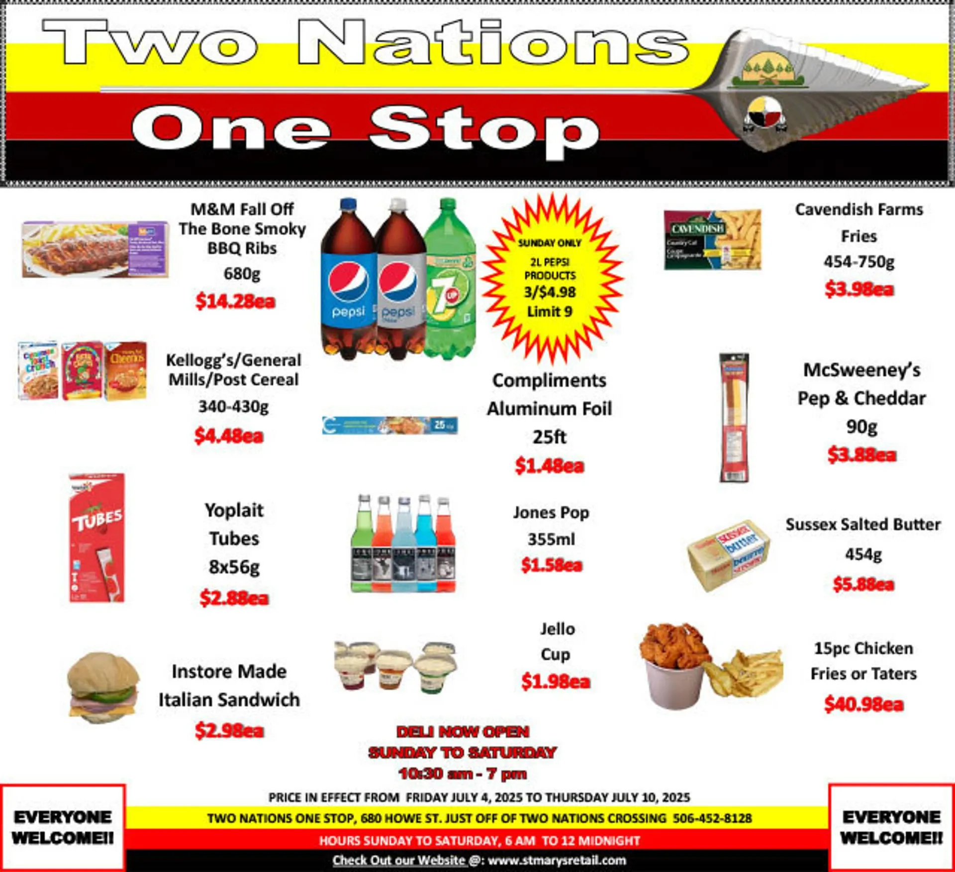 Two Nations One Stop flyer from July 3 to July 9 2025 - flyer page 1