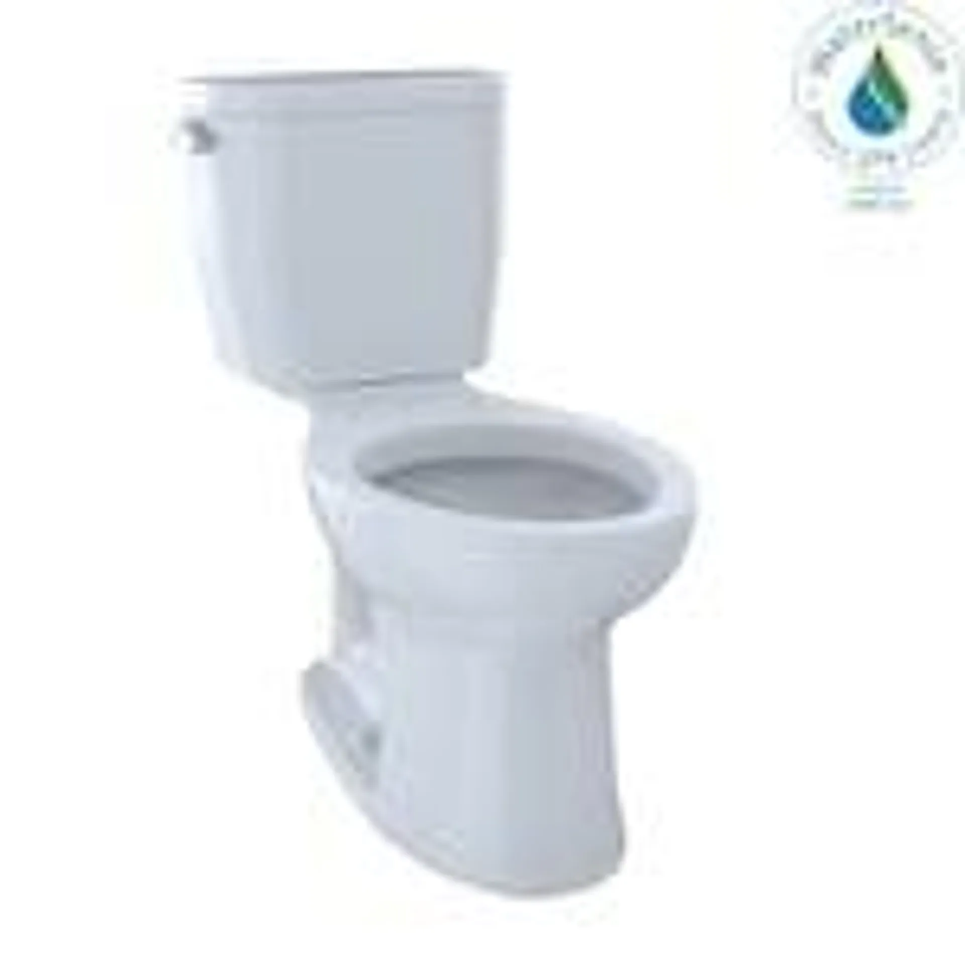 Entrada 2-Piece Elongated 1.28 GPF Universal Height Toilet, Cotton White