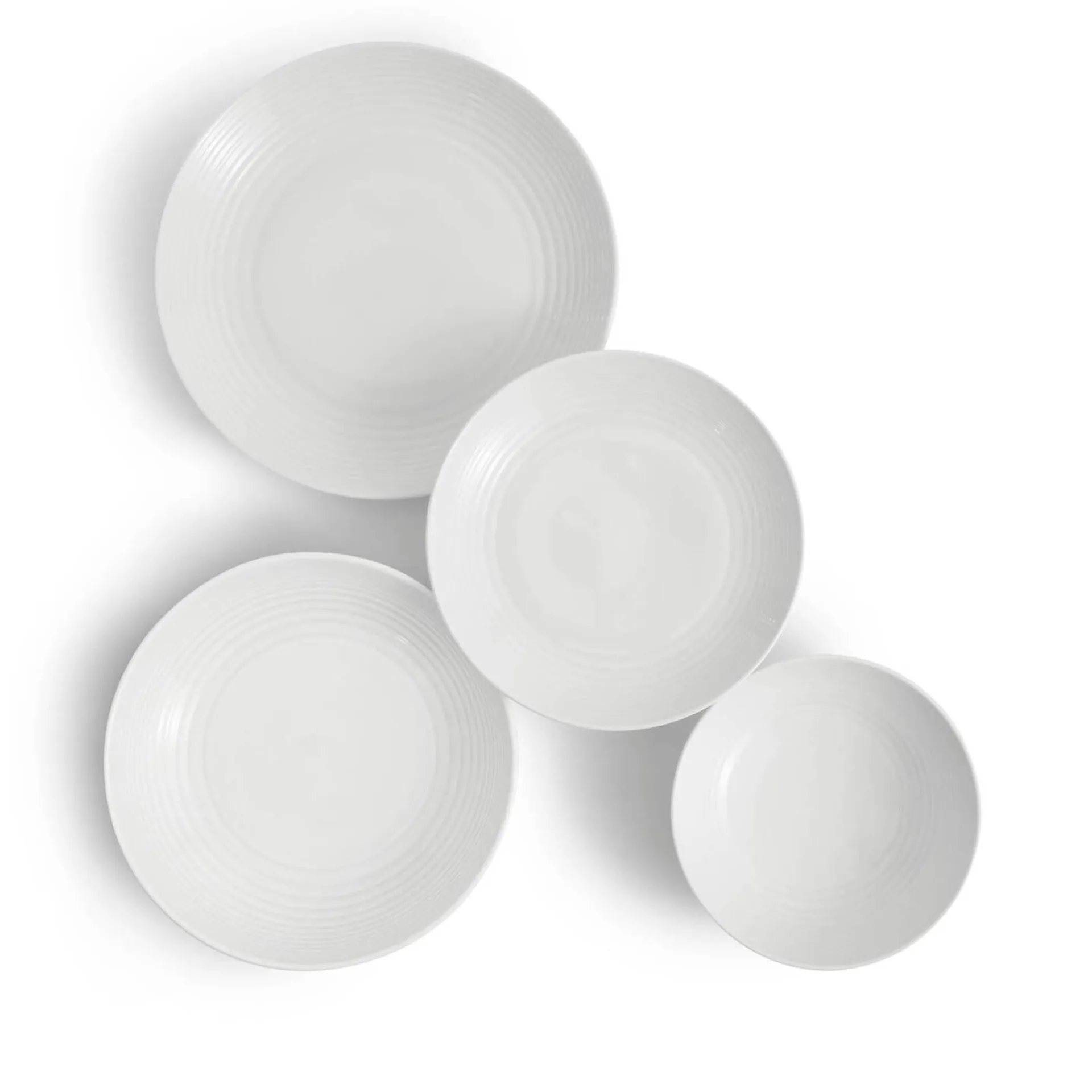 White 16pc Dinner Set with Pasta Bowl