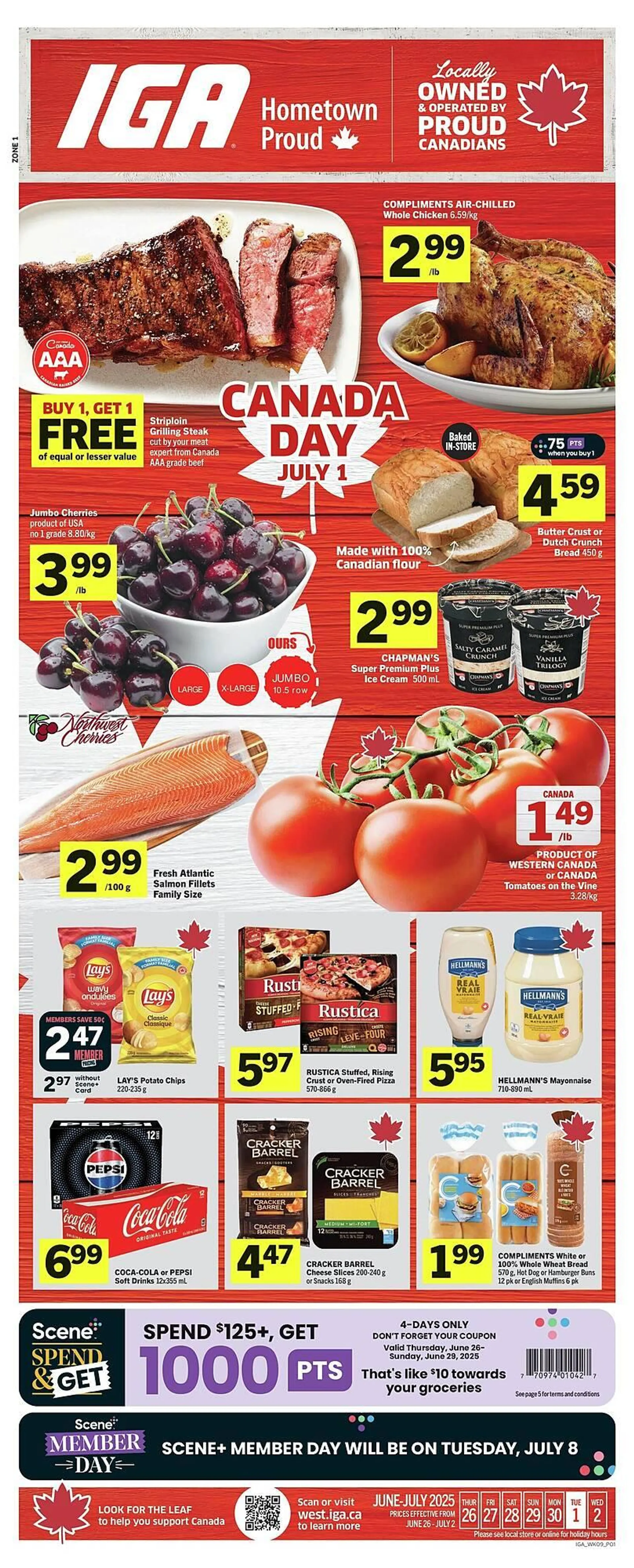 IGA flyer from June 26 to July 3 2025 - flyer page 1