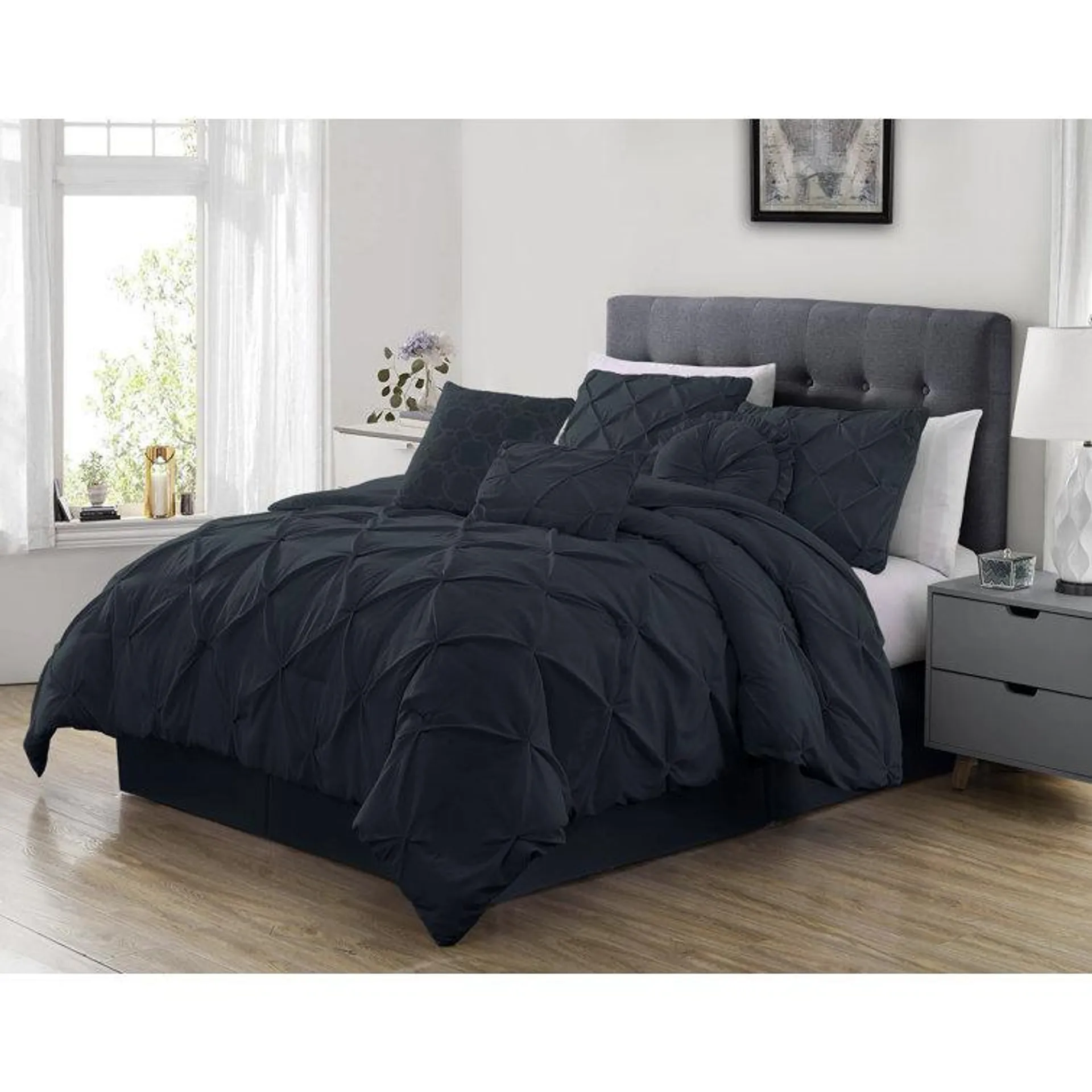 Hogansville Microfiber Solid Colour Comforter Set