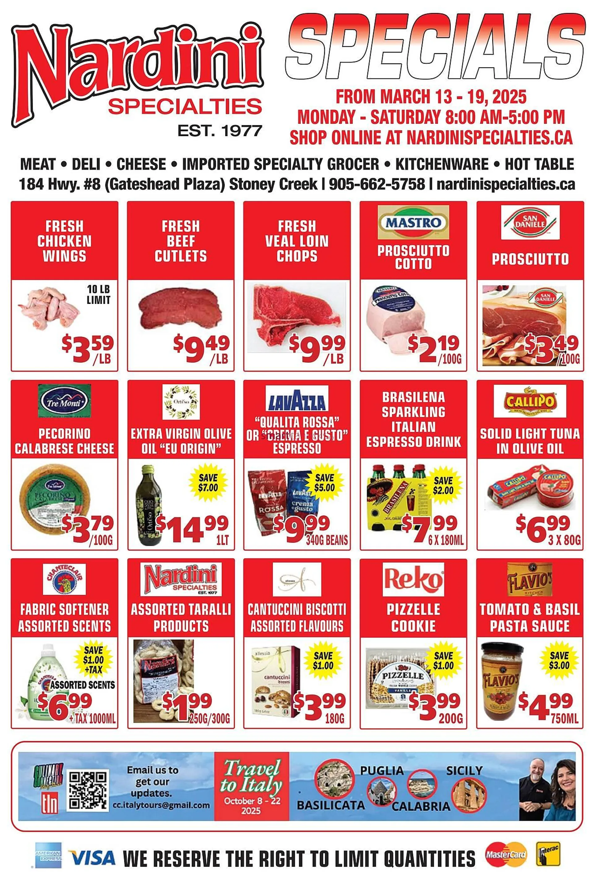 Nardini Specialties flyer - 1