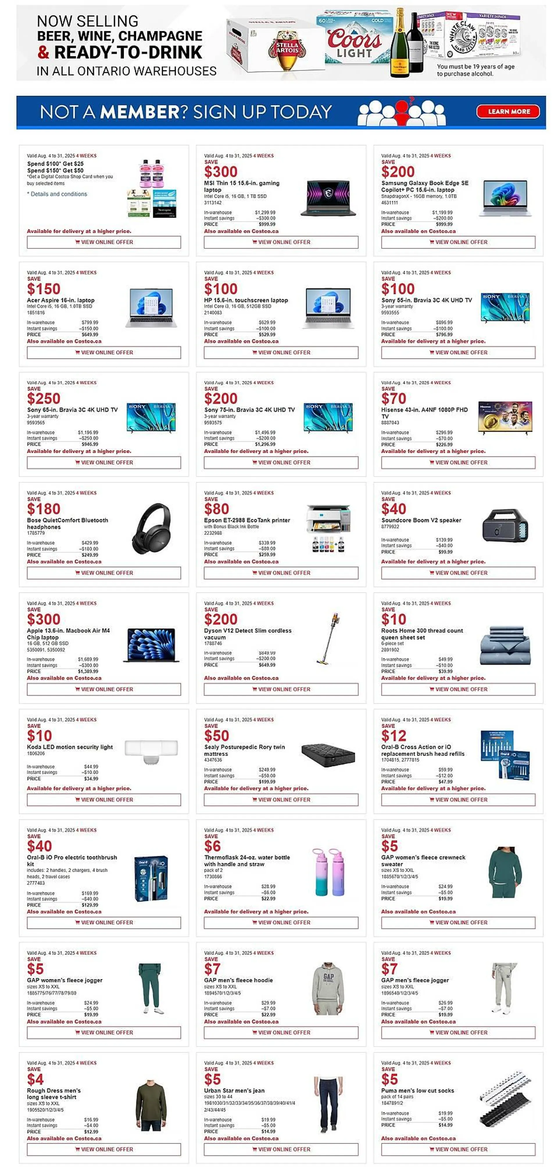 Costco flyer from August 6 to August 12 2025 - flyer page 1