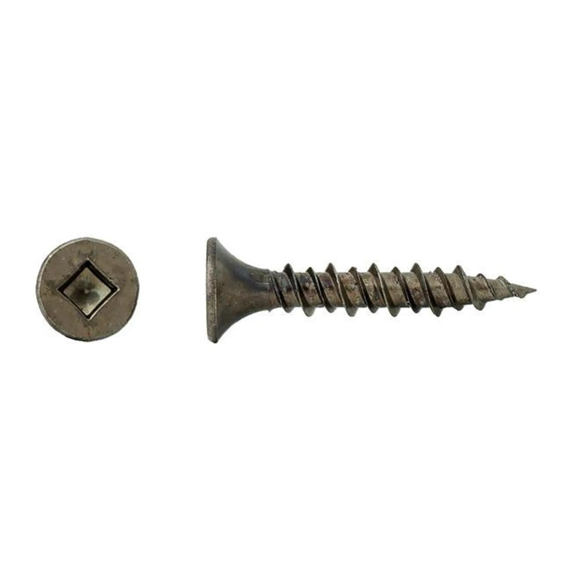 Plain Flooring Screw Square Bugle Head Regular Wood Point - 100/Box, 8 x 1 in