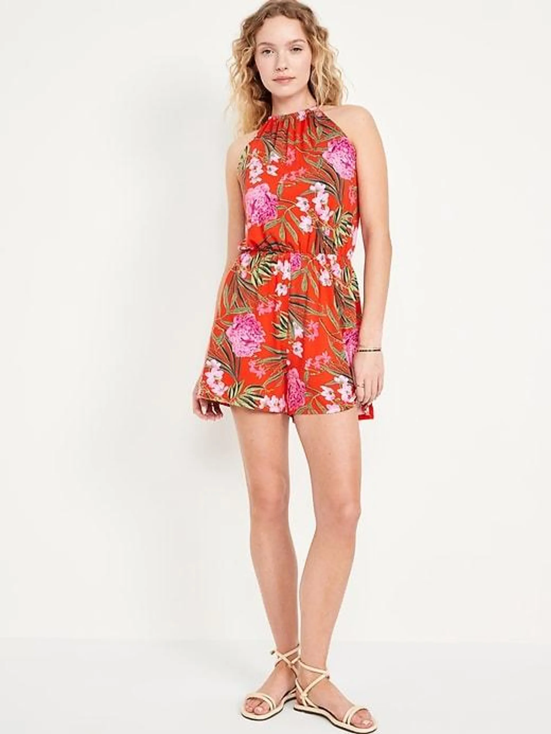 Sleeveless Romper -- 3-inch inseam