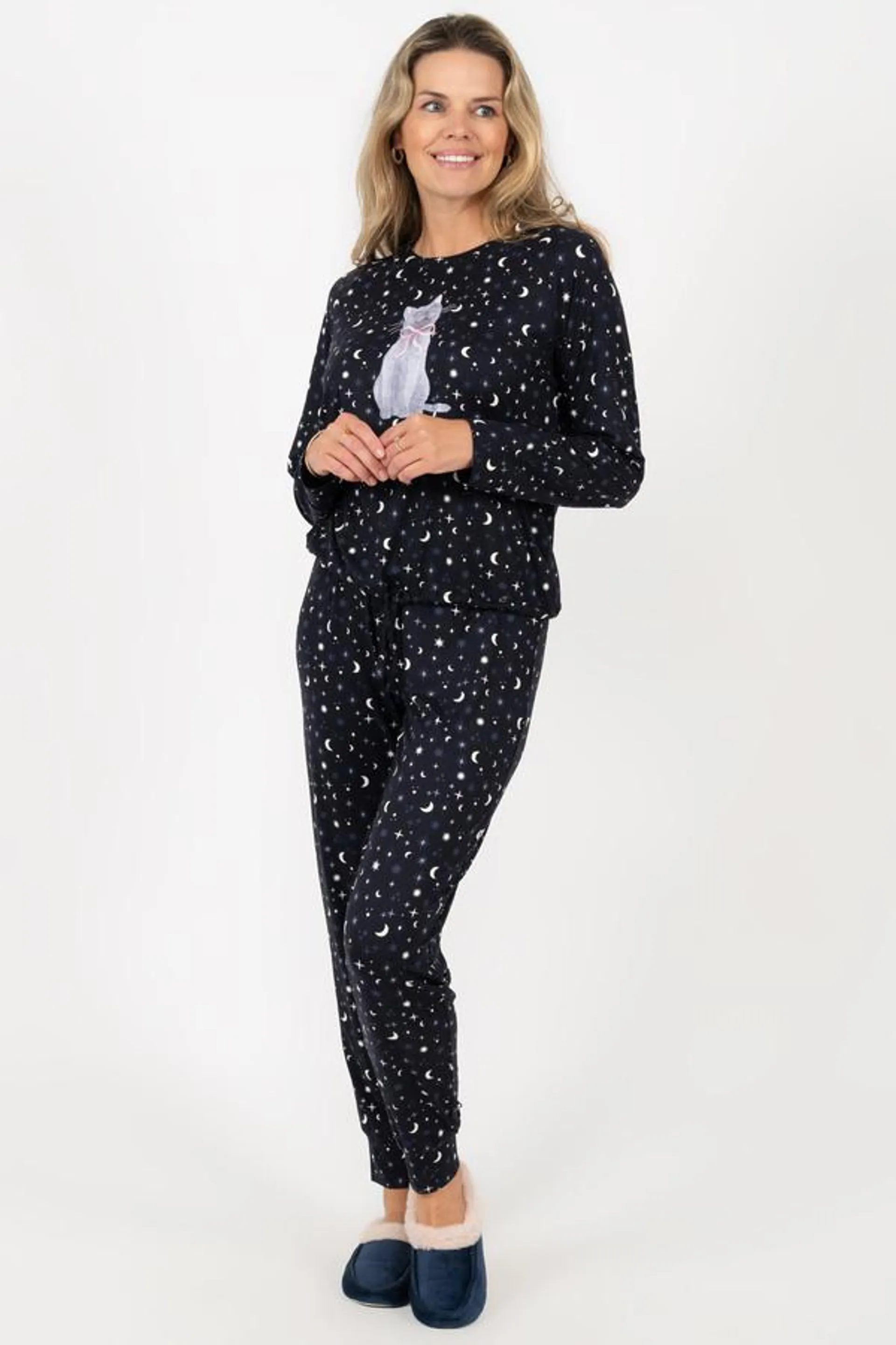 Ultra soft pyjama set, Navy stars