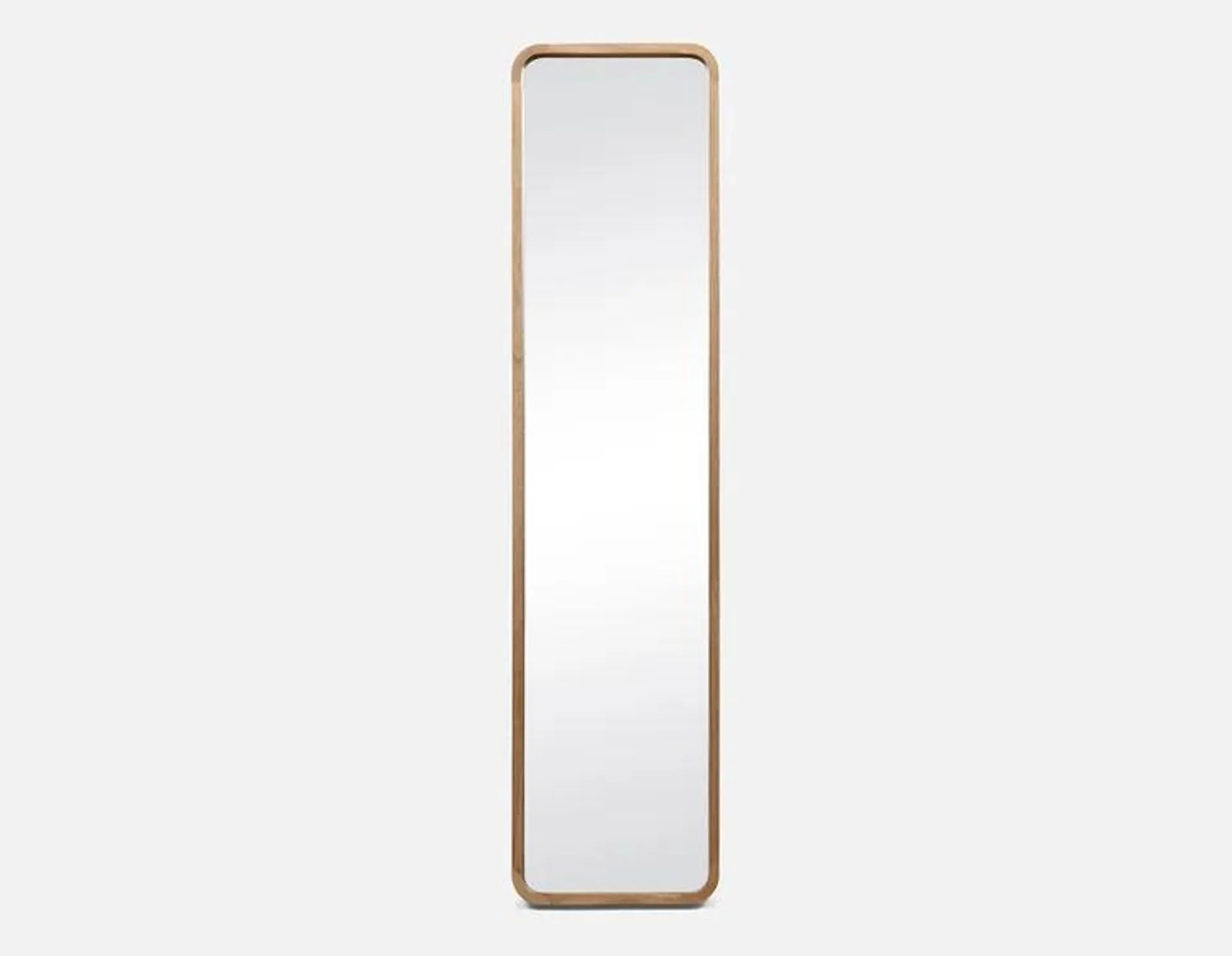 standing floor mirror with paulownia wood frame 36 cm x 147 cm