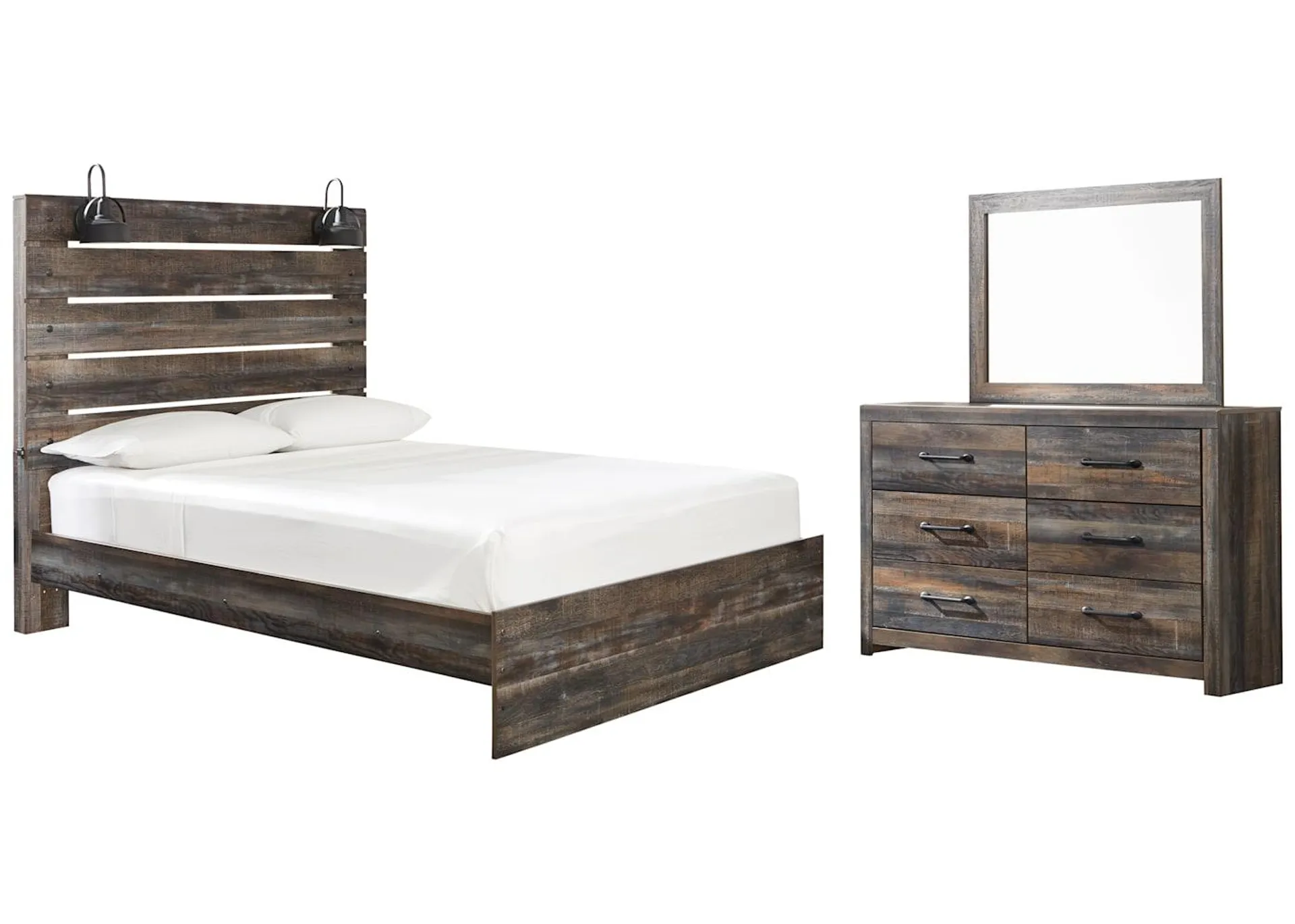 Drystan 5 Piece Panel Bedroom - Multi