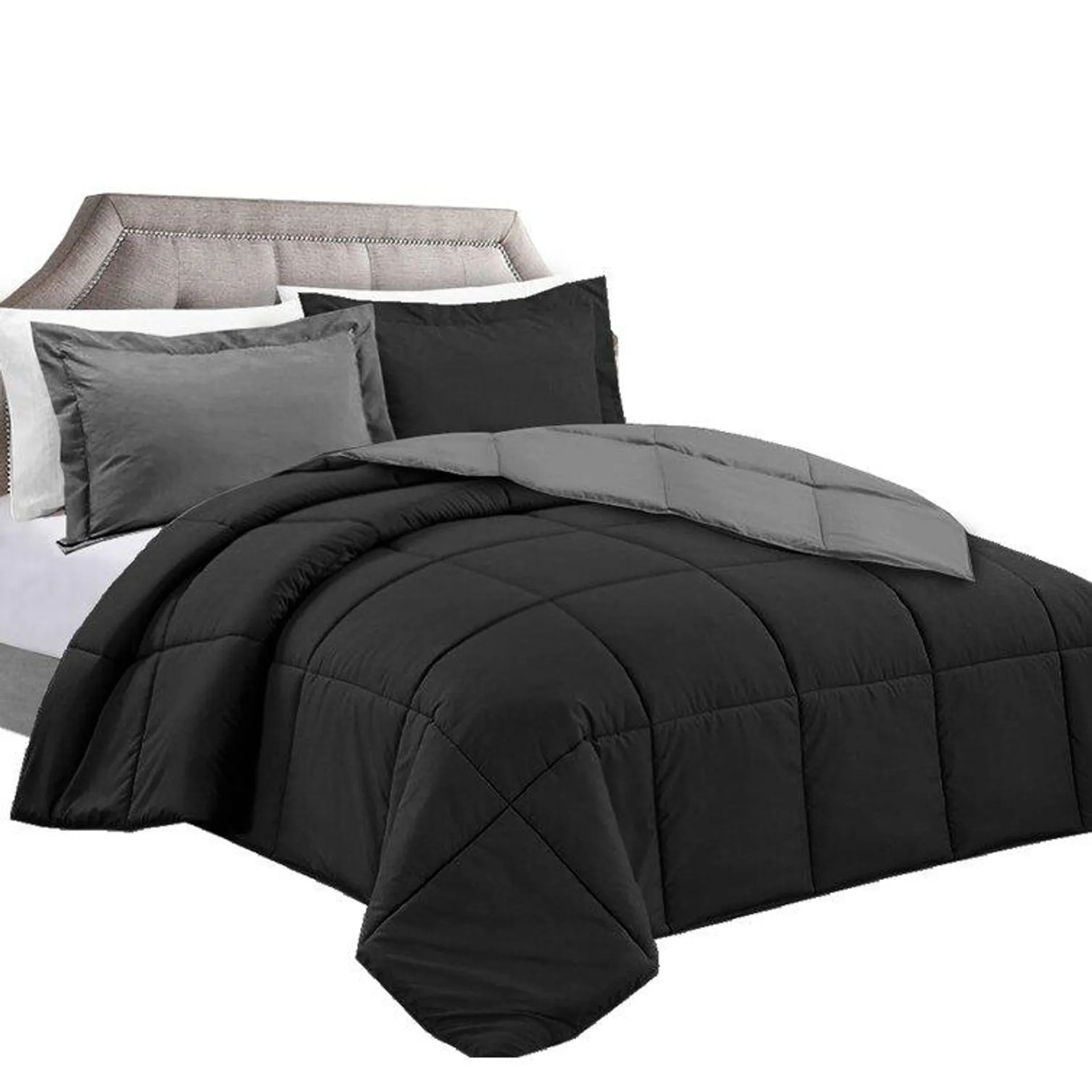 Orrstown Microfiber Reversible Modern & Contemporary Comforter Set