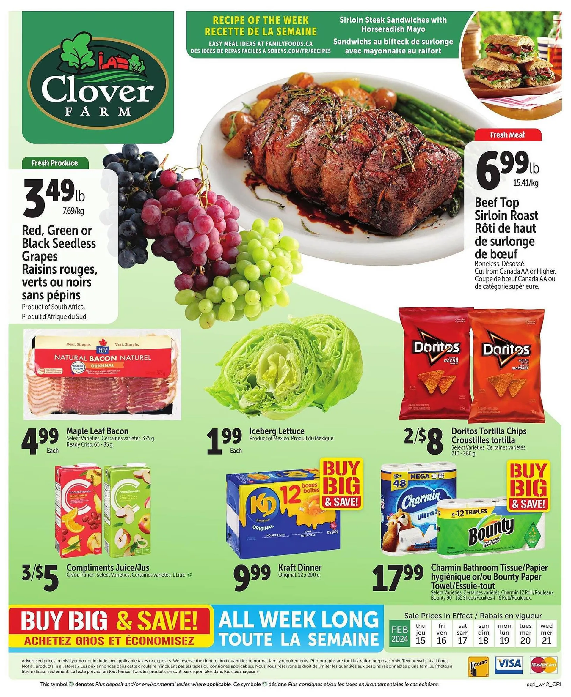Clover Farm flyer from February 15 to February 21 2024 - flyer page 