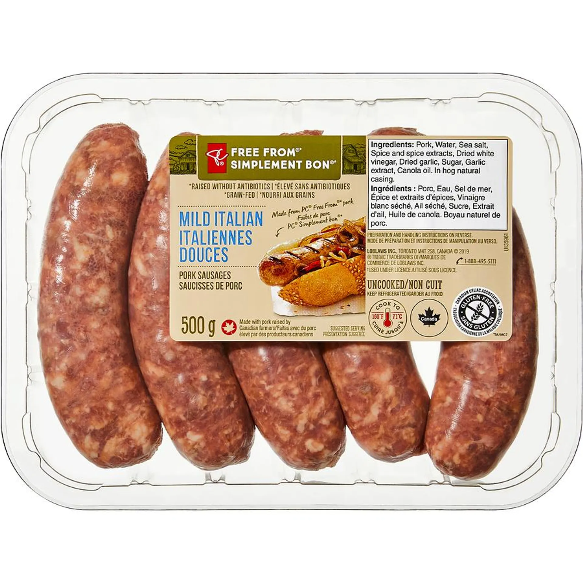 Free From Mild Italian Pork Sausages