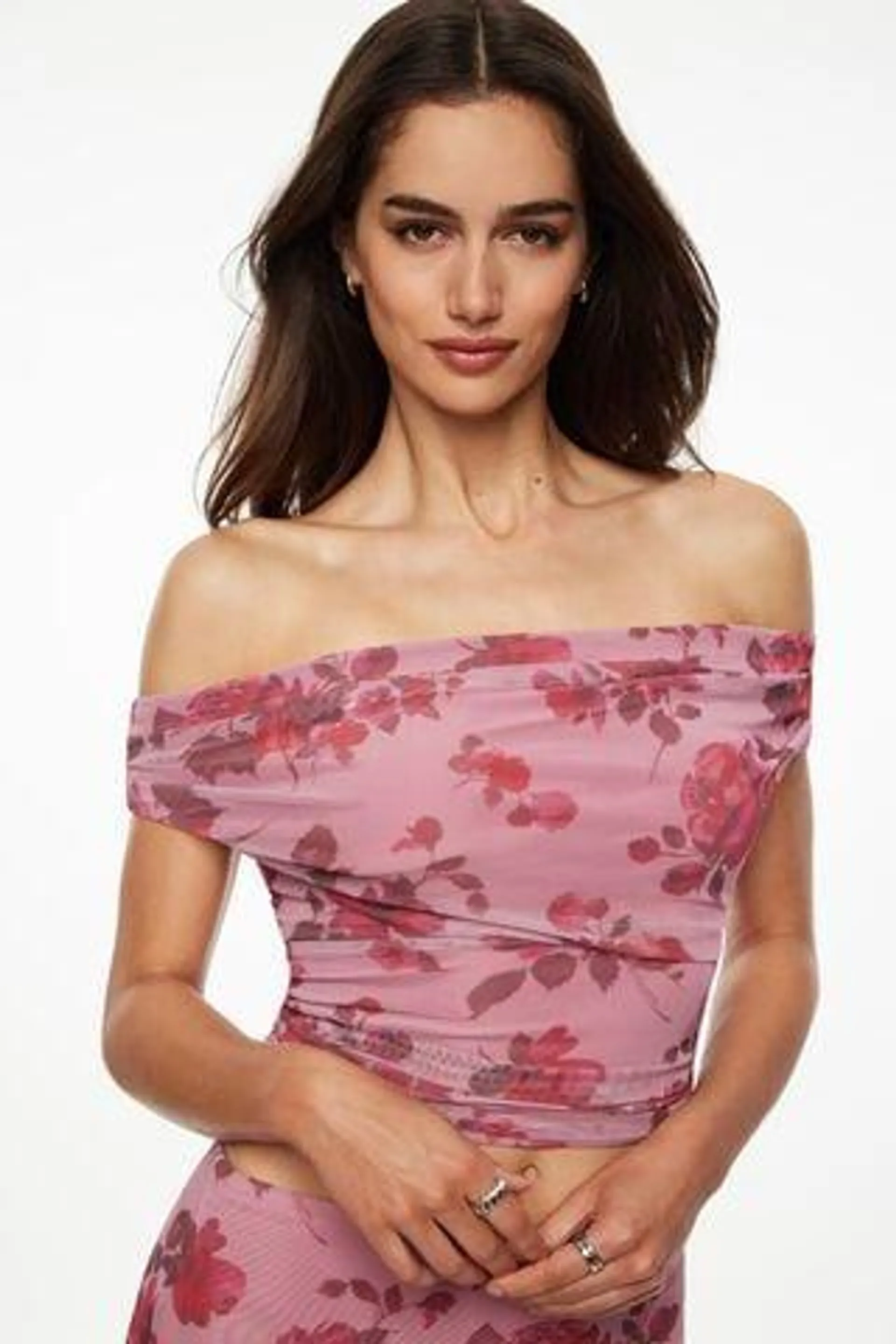 Livia Off Shoulder Mesh Top