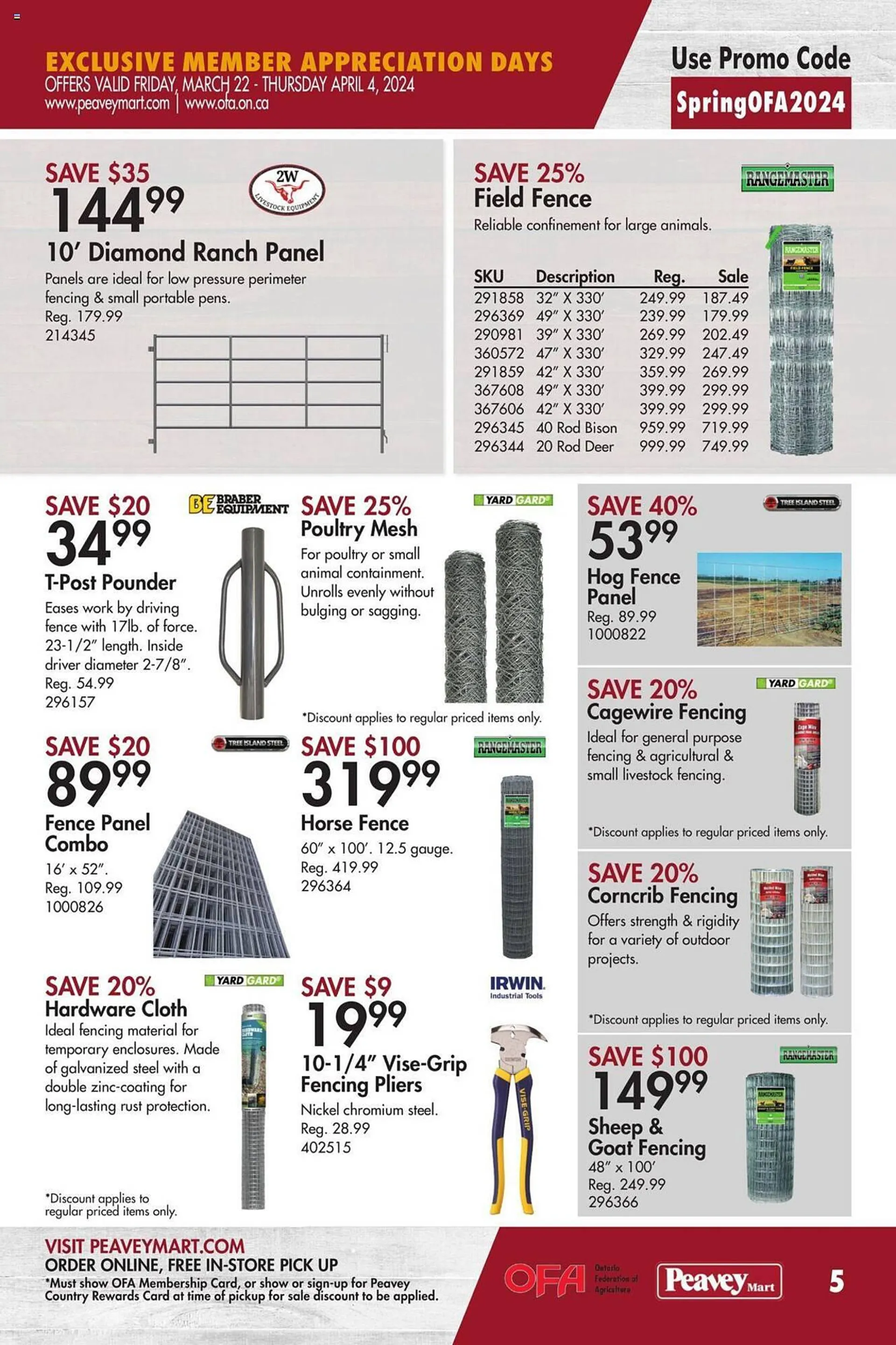 Peavey Mart flyer from March 22 to April 4 2024 - flyer page 5