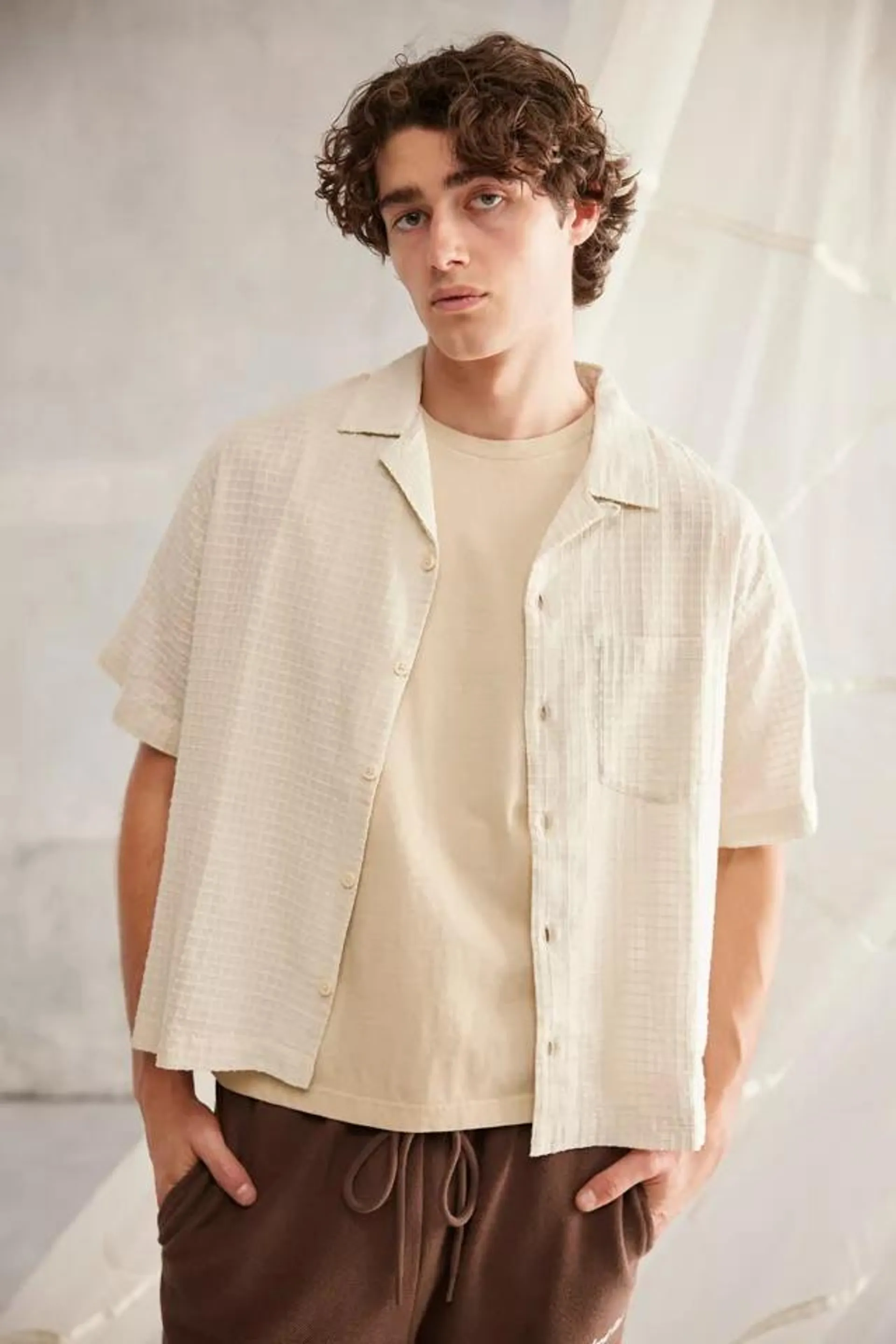 Standard Cloth Liam Cropped Short Sleeve Shirt