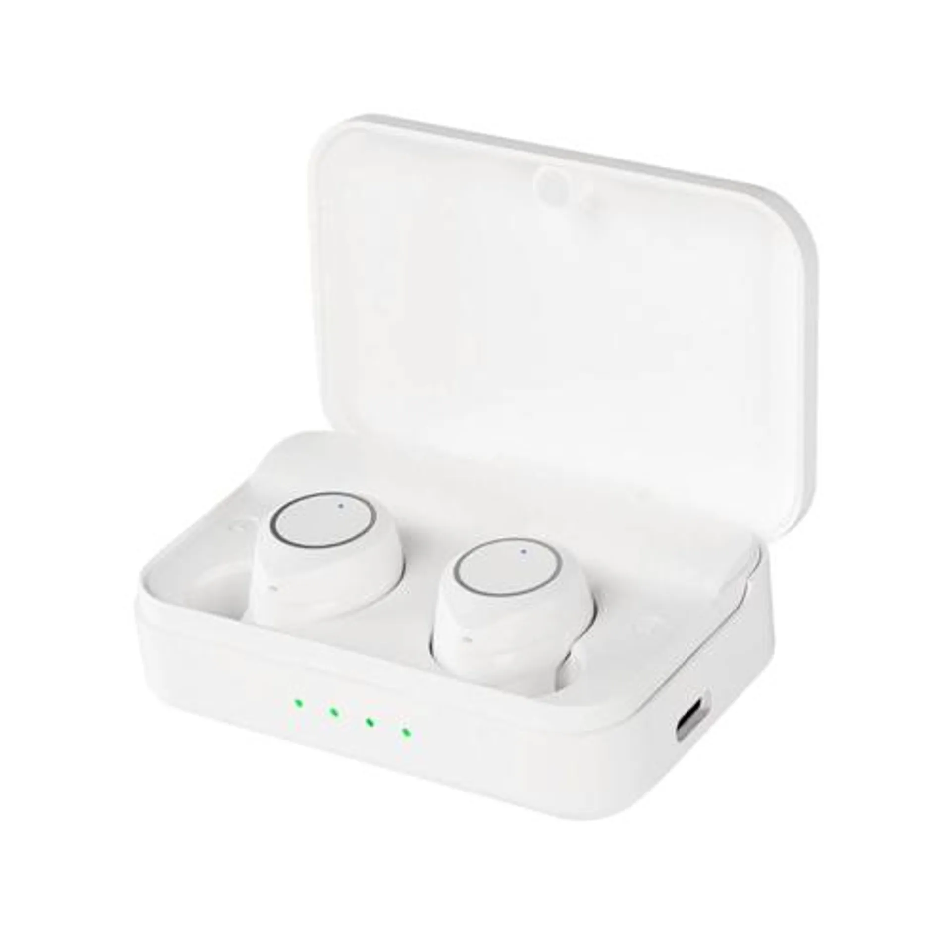 Bluetooth 5.0 True Wireless Stereo Earbuds with 2600mAh Charging Case - PrimeCables® - White